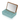 Organizer Porta Cosmetici Quadrato Con Coperchio e Specchio Feridras "Smack" Acqua Marina - Dabicasa