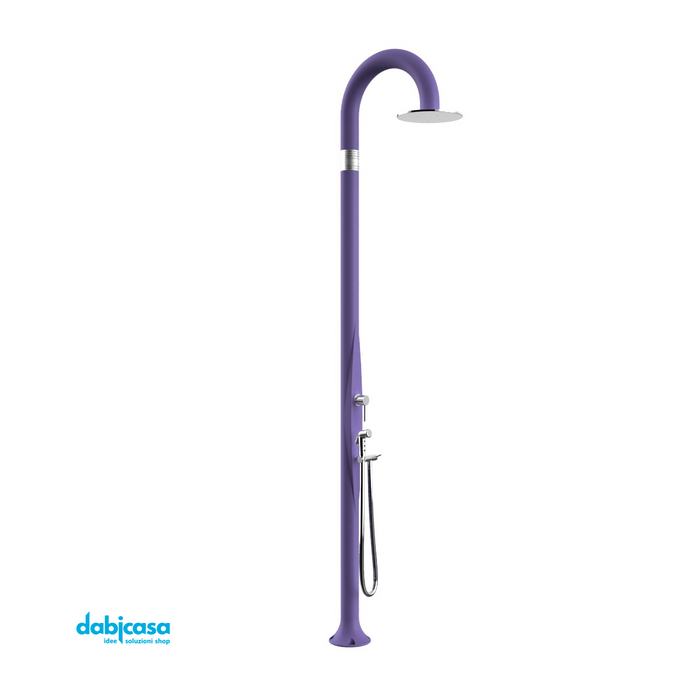 Doccia Solare "Funny Yin" T 355 in Resina Colorata in Massa Componenti in Ottone Cromato freeshipping - Dabicasa