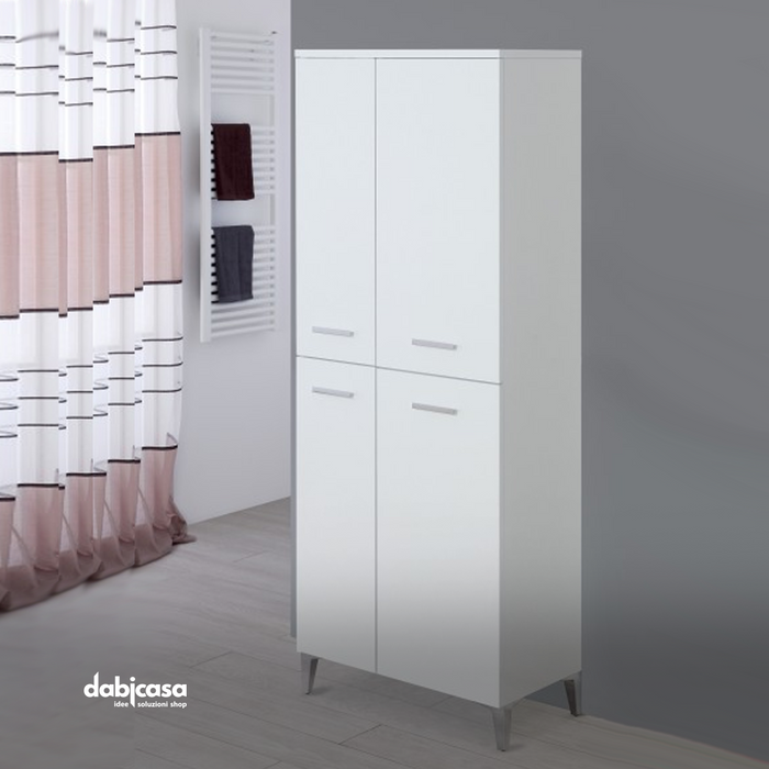 Colonna Mobile Alto da Bagno "Stella" Bianco 4 Ante Misure 60x153,5 cm freeshipping - Dabicasa