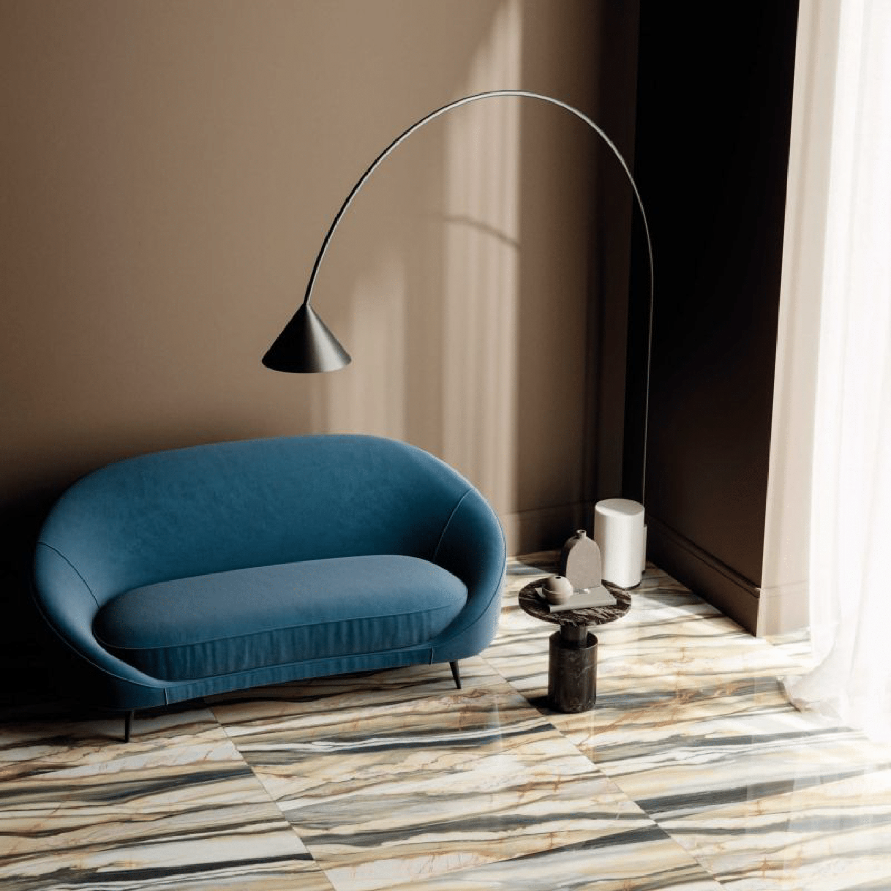 Abk Group Industrie Ceramiche Rettificato 60x120 Cm "Sensi 900" Oyster Gold Lux