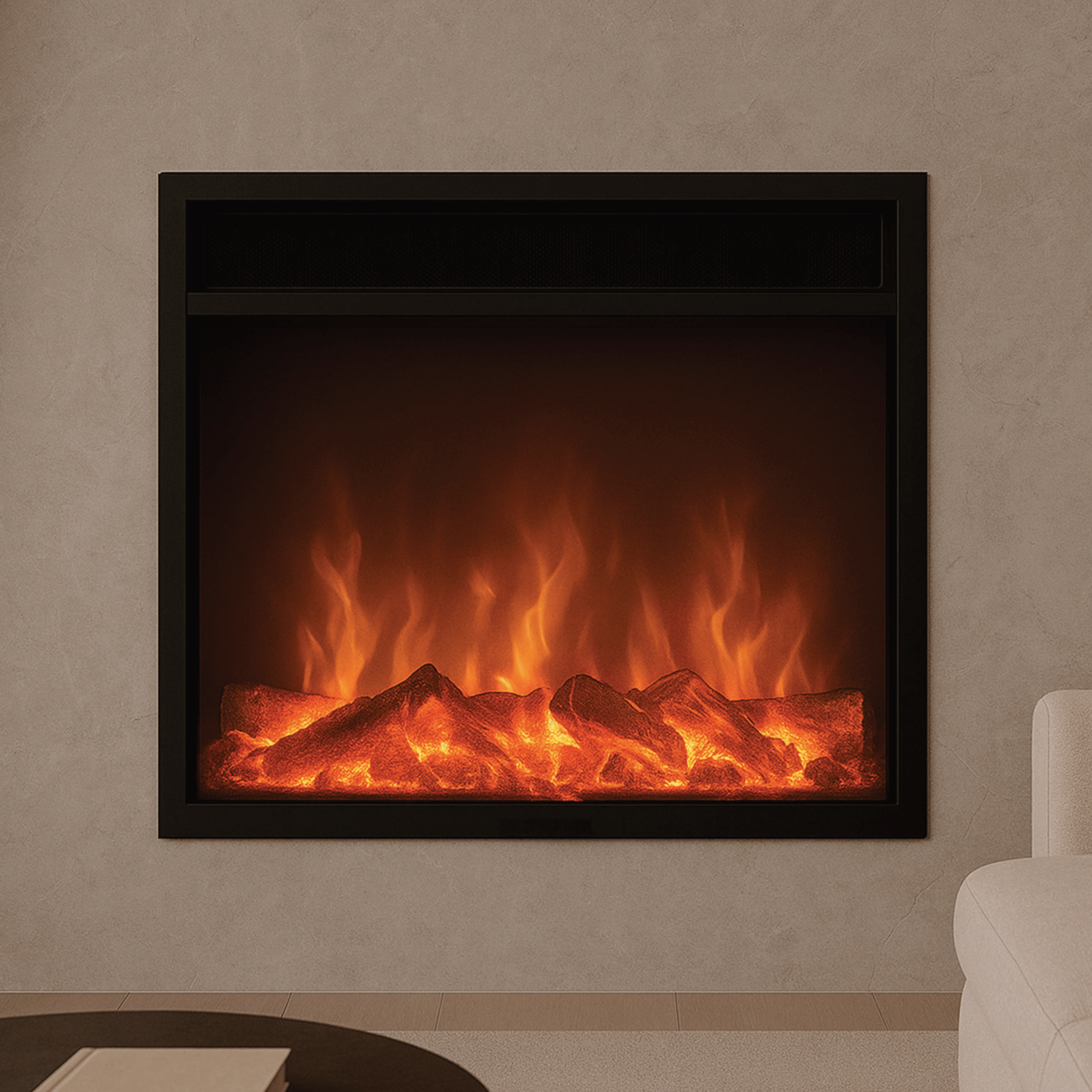 Camino Elettrico Ad Incasso Da 60 Cm Sined "Vulcano"