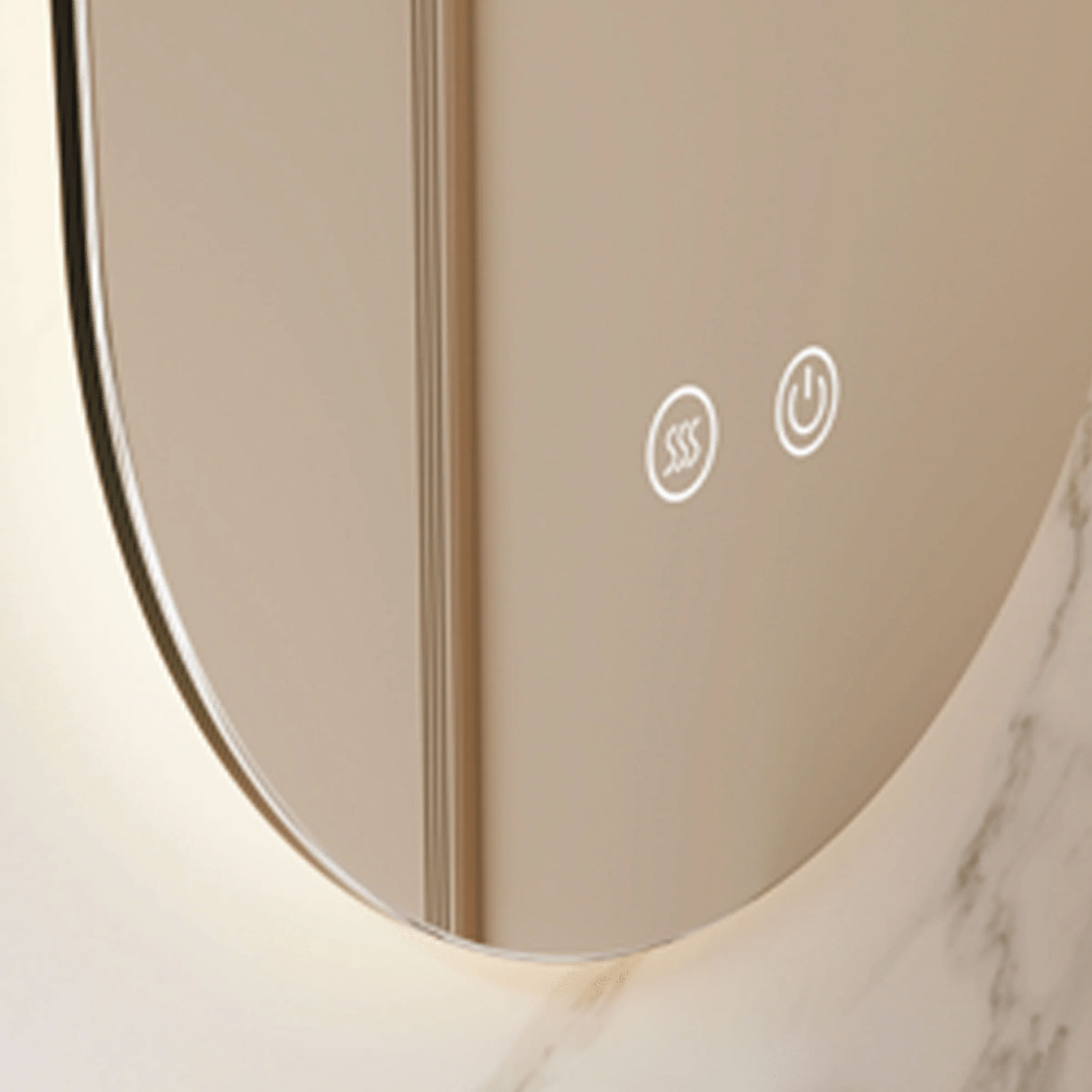 Specchio Ovale Retroilluminato 40x80 Con Antifog Manuale e 3 Tonalità Di Luce "Etera"