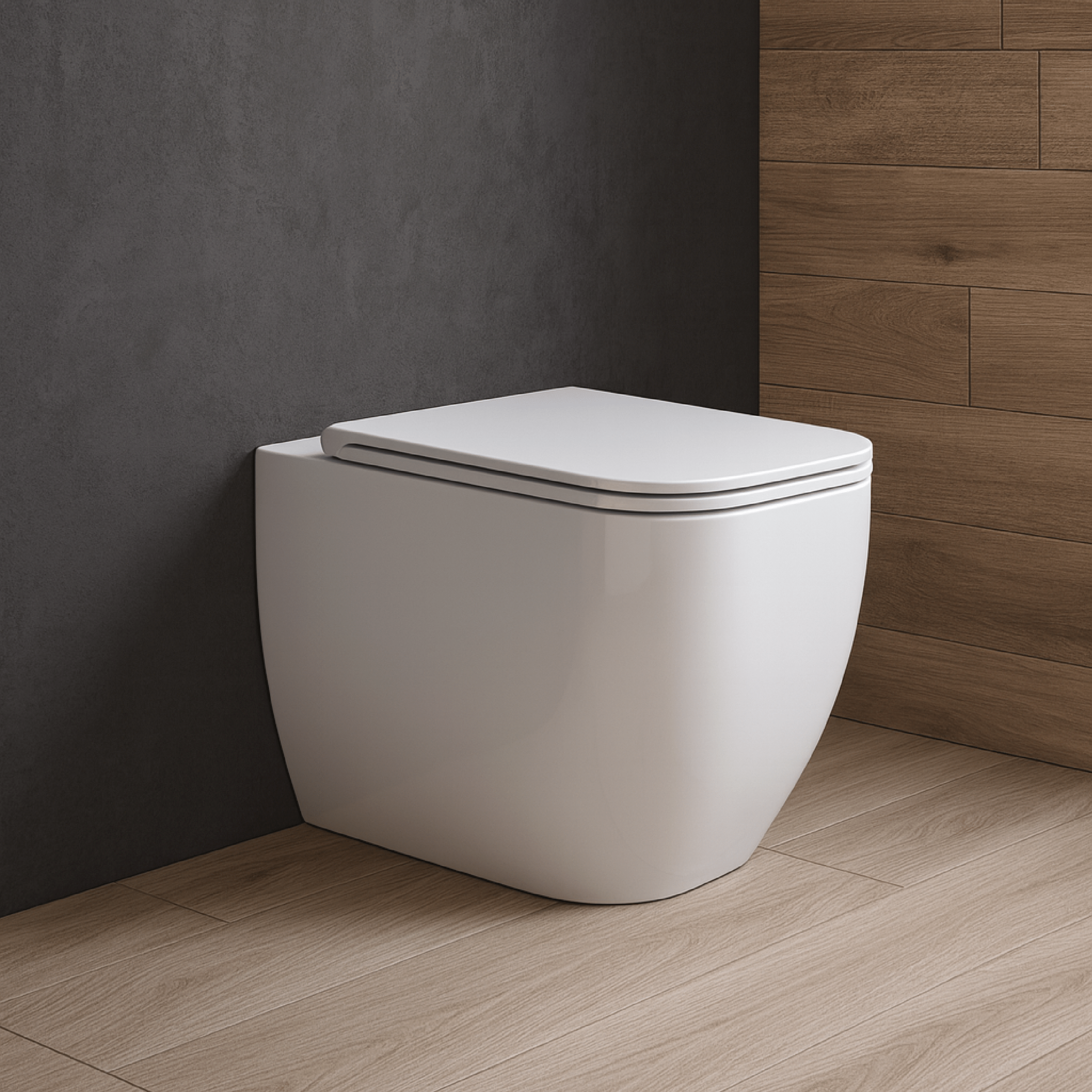 Wc a Terra Senza Brida SDR Ceramiche "Neos" Bianco Lucido