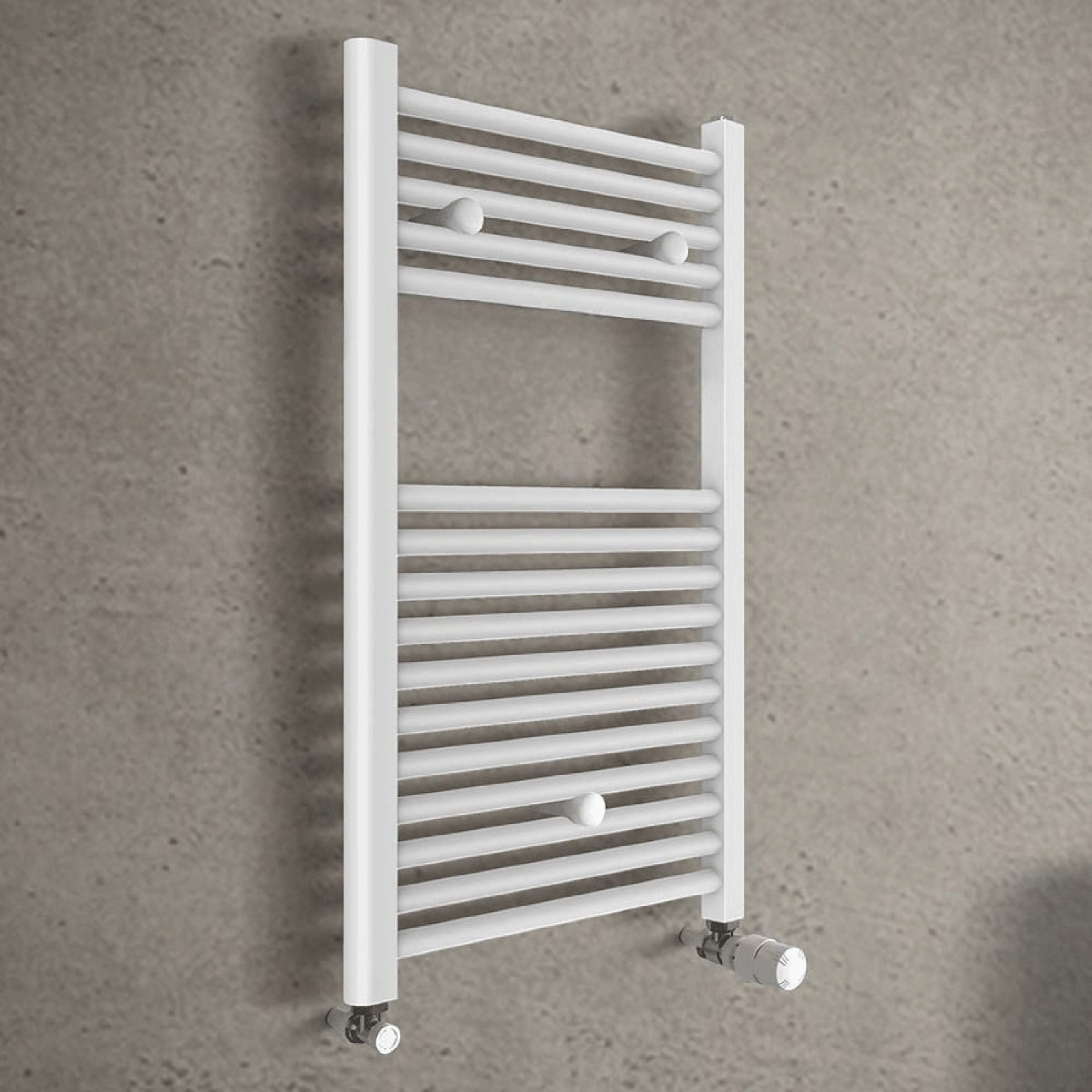Termoarredo Bagno Dritto 50x77 Interasse 45 Cm Feridras Bianco