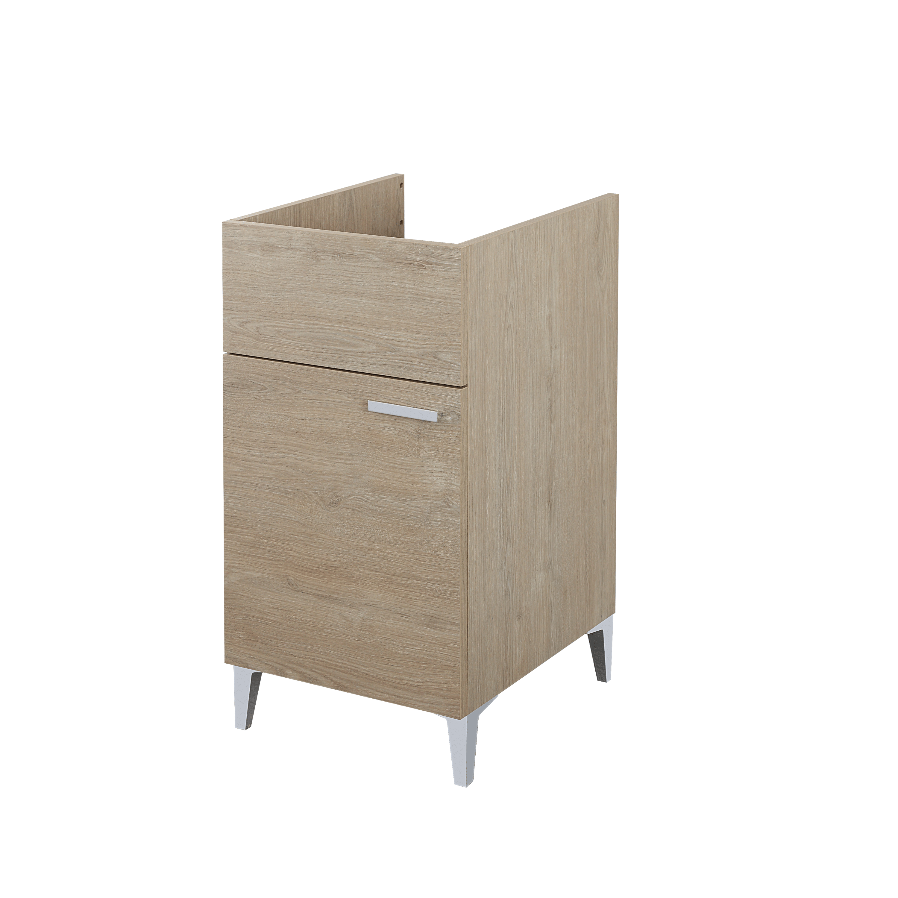 Lavatoio a Terra 43x50 Un'Anta Con Vasca Feridras "Lavanderia" Rovere Dolomite