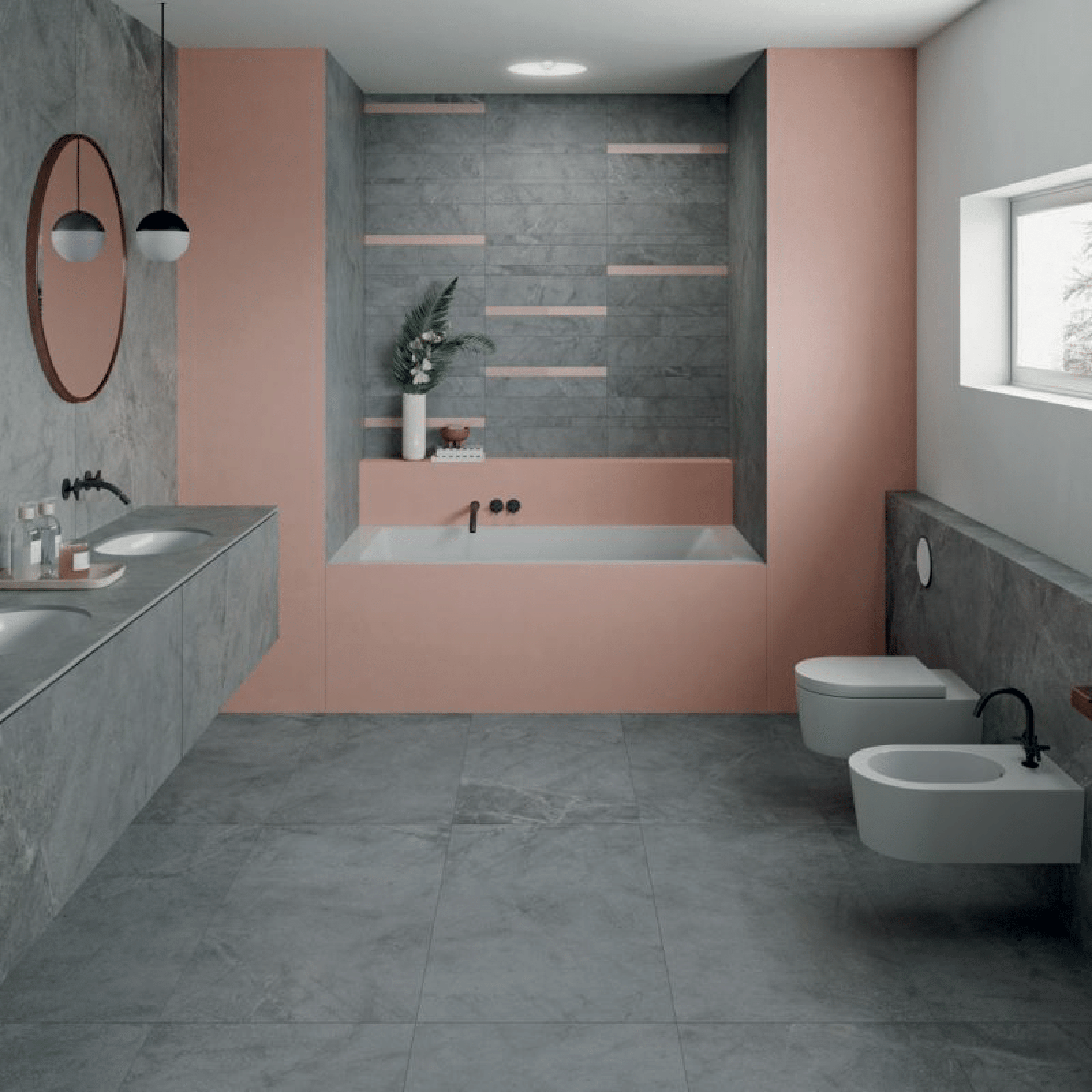 Abk Group Industrie Ceramiche Rettificato 60x120 Cm "Atlantis" Smoke