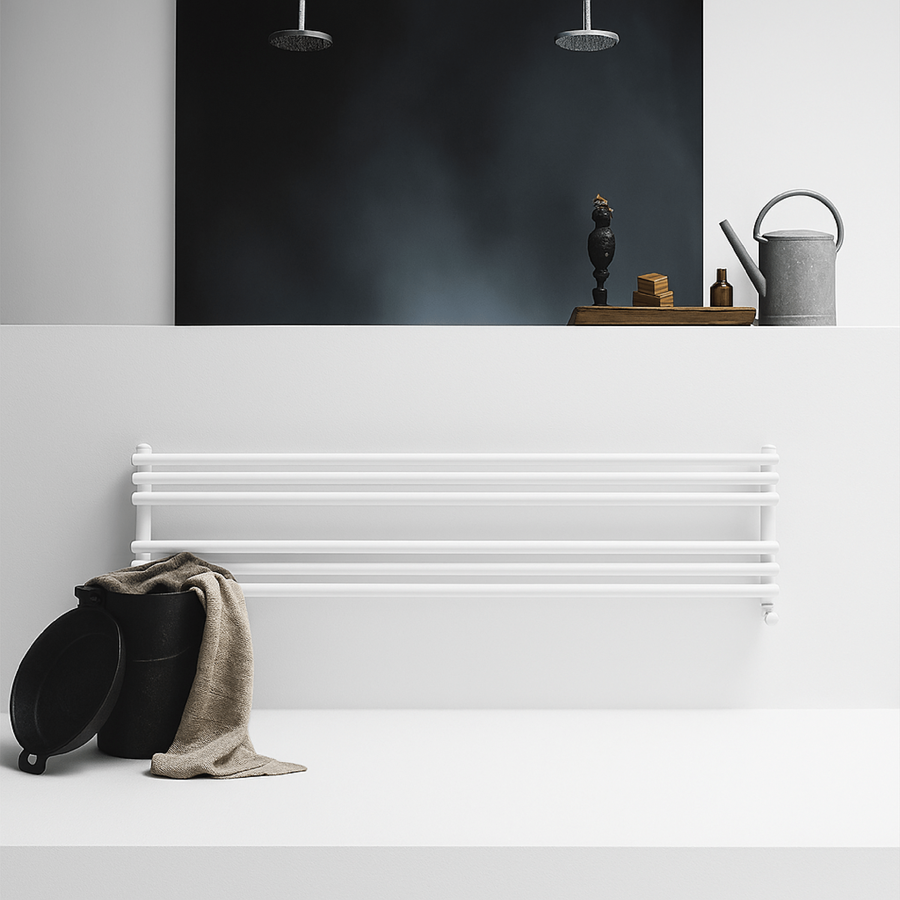Termoarredo Scaldasalviette Orizzontale 120x36,8 Interasse 116 cm Antrax "Bdo_25"