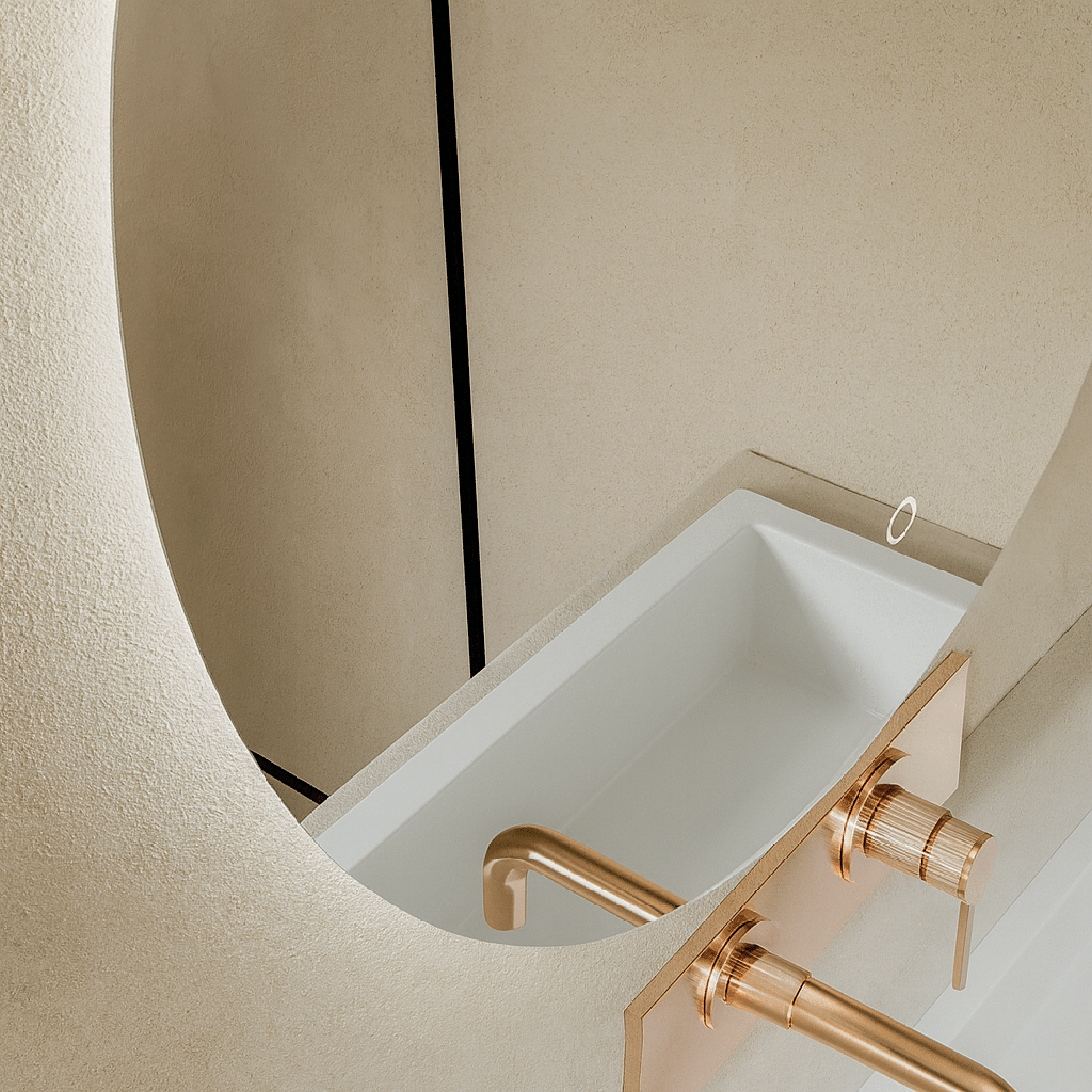 Specchio Tondo Diametro 100 Retroilluminato Con Touch Accensione e Antifog Automatico "Etera"