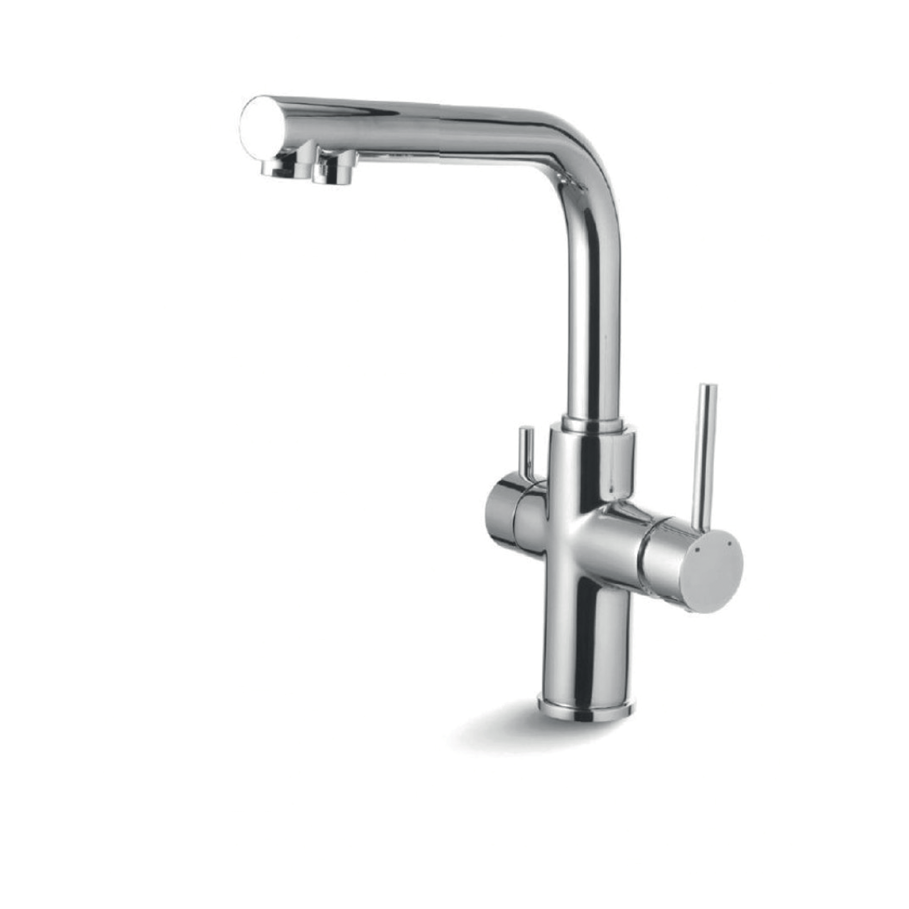 Miscelatore Lavello Monoforo a Due Uscite Con Filtro Karag "A86C" Cromo Lucido