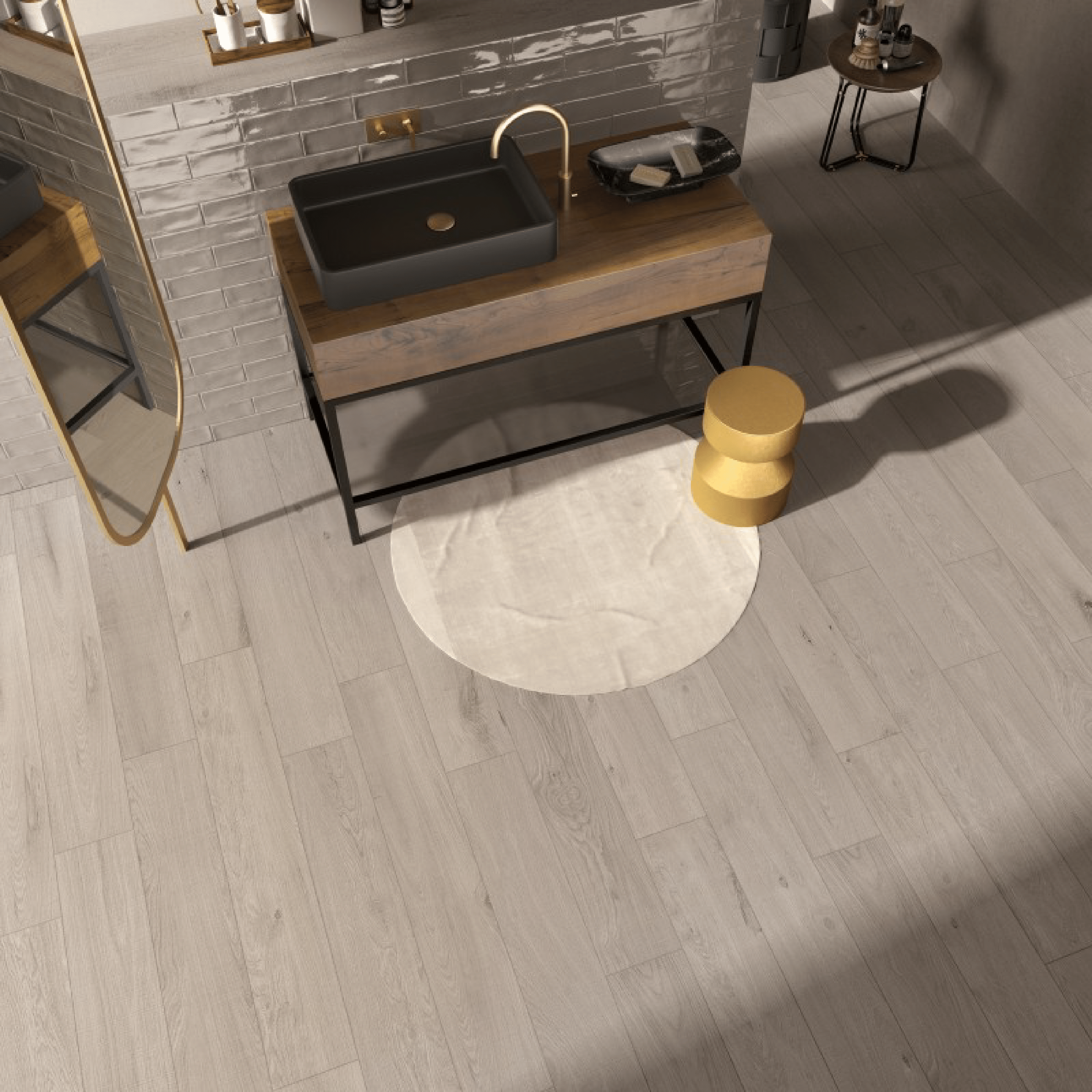 Abk Group Industrie Ceramiche Rettificato 20x120 Cm "Crossroad Wood" Sand