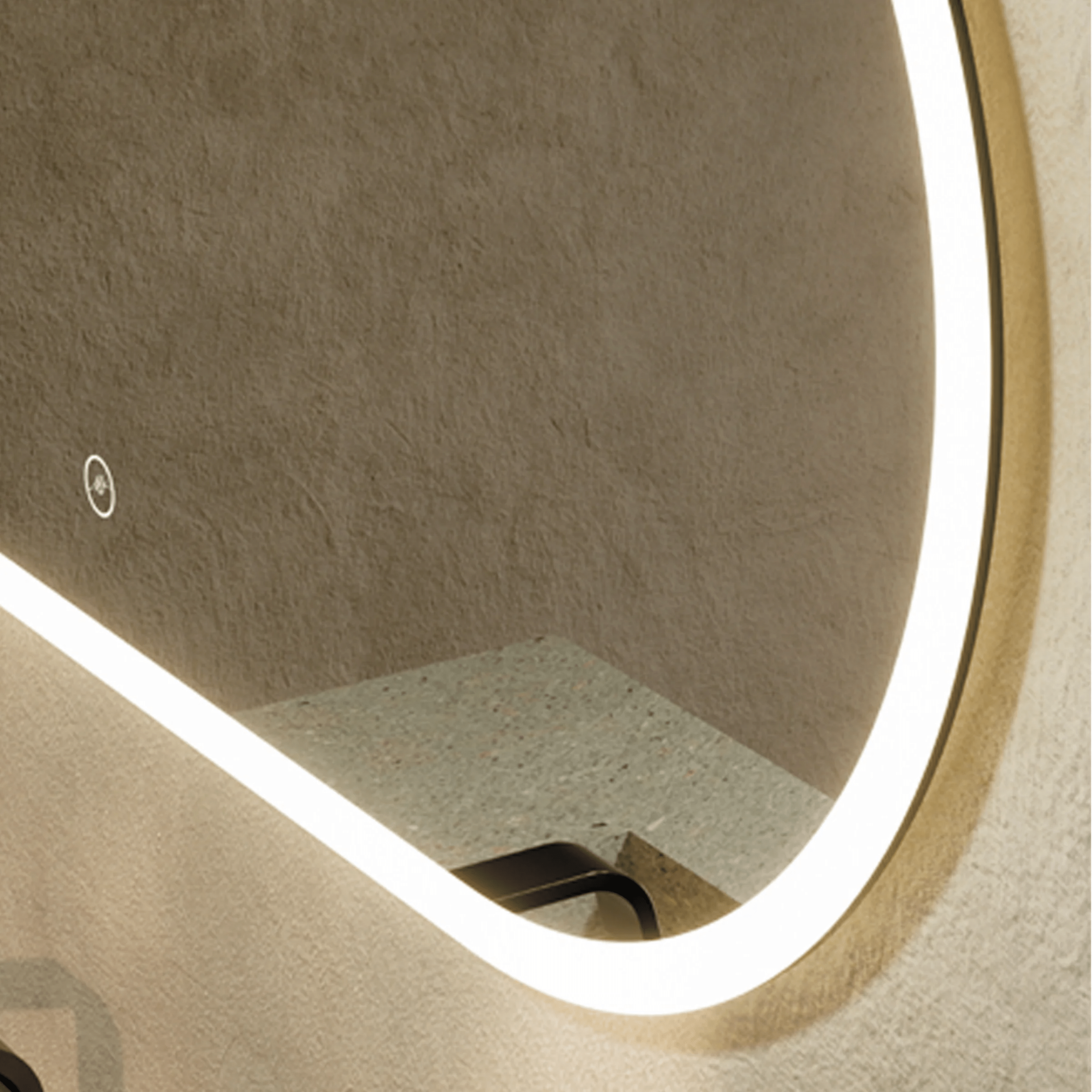 Specchio Ovale Doppia Illuminazione 80x40 Con Antifog Manuale e 3 Tonalità Di Luce "Etera"