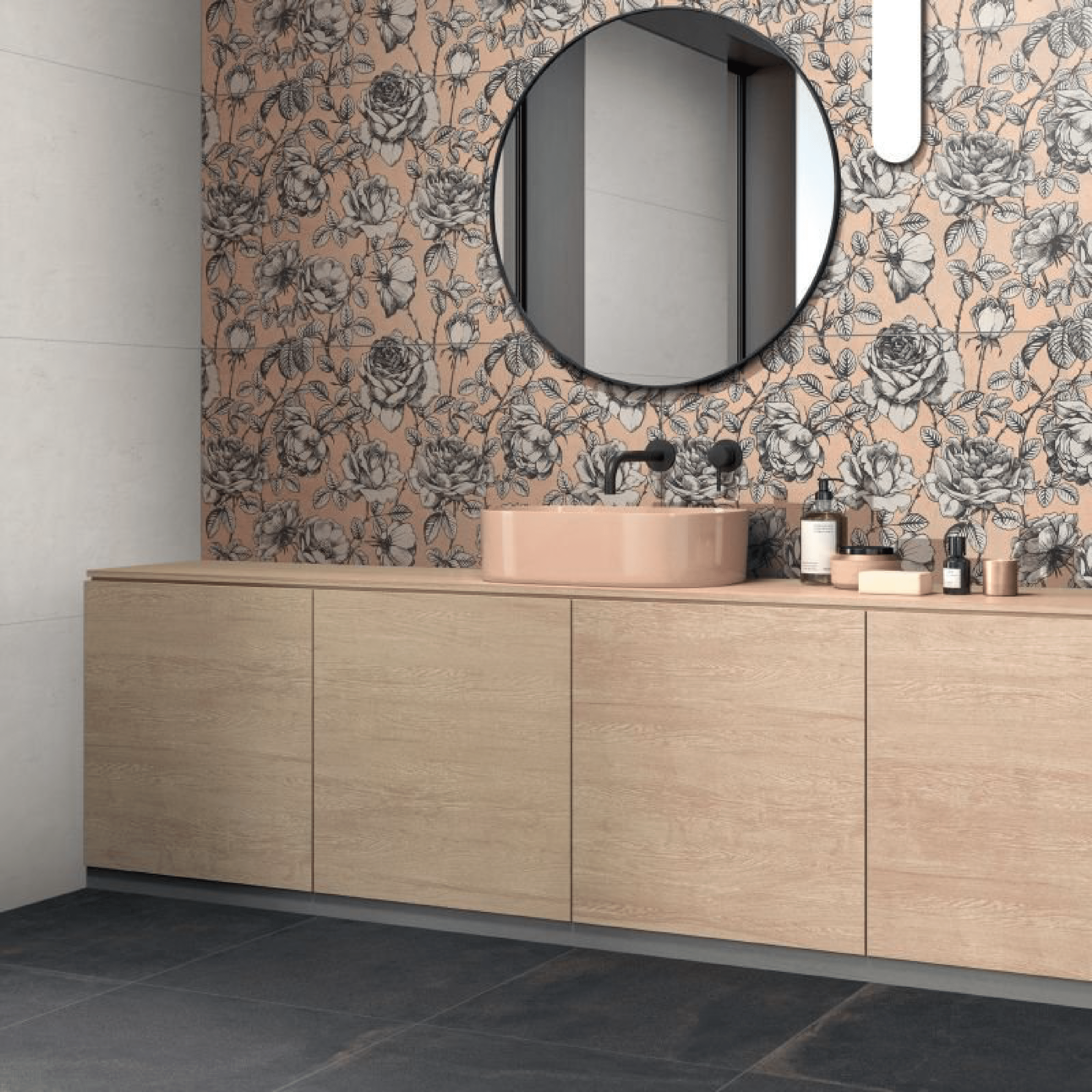 Abk Group Industrie Ceramiche Rettificato 60x120 Cm "Wide&Style Mini" Roses
