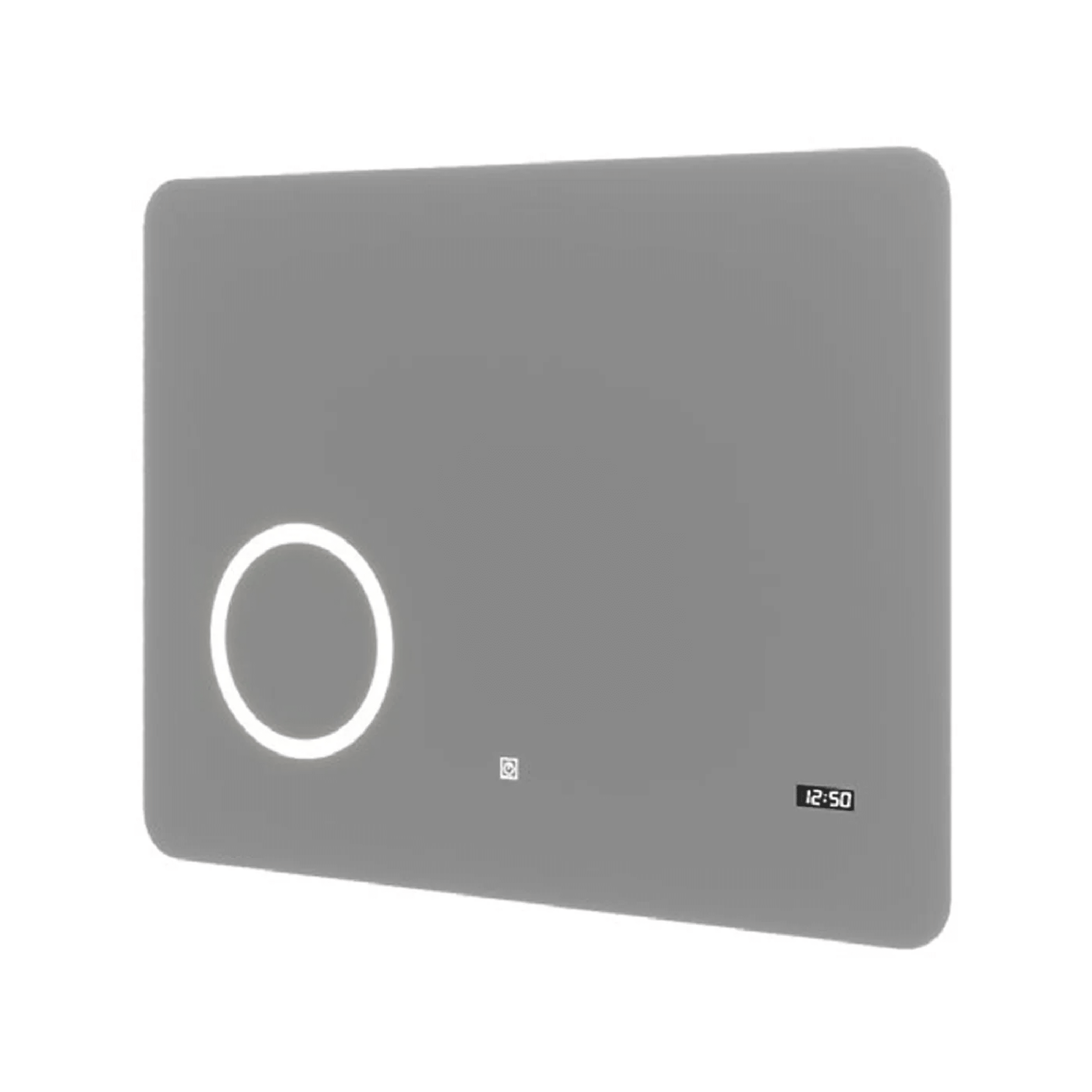 Specchio Rettangolare Retroilluminato 80x60 Con Display Orario Savini Due