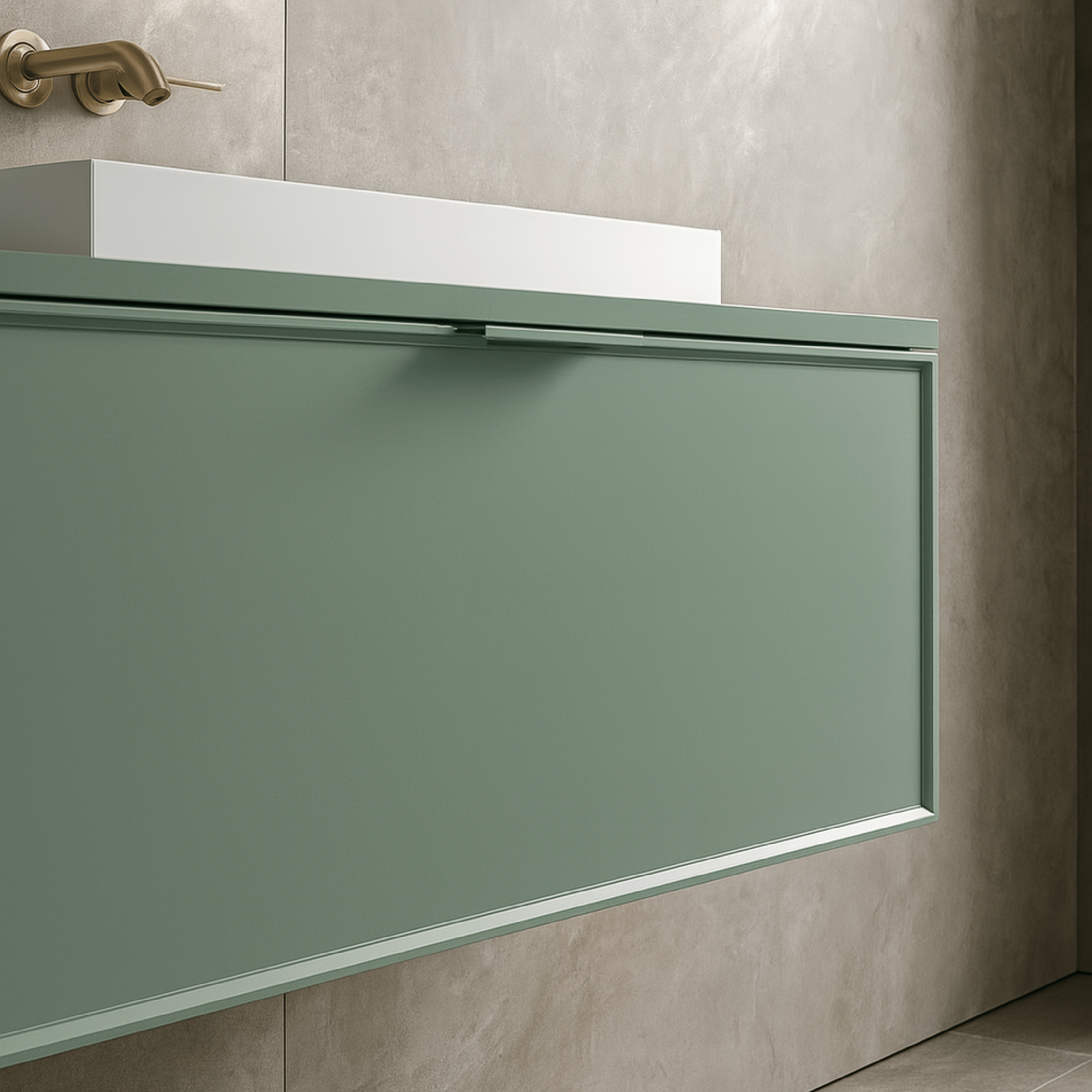 Mobile Bagno Sospeso 90 Cm Un Cassetto Specchio Retroilluminato 87x93 Cm ItalBagno "Venus VE36"