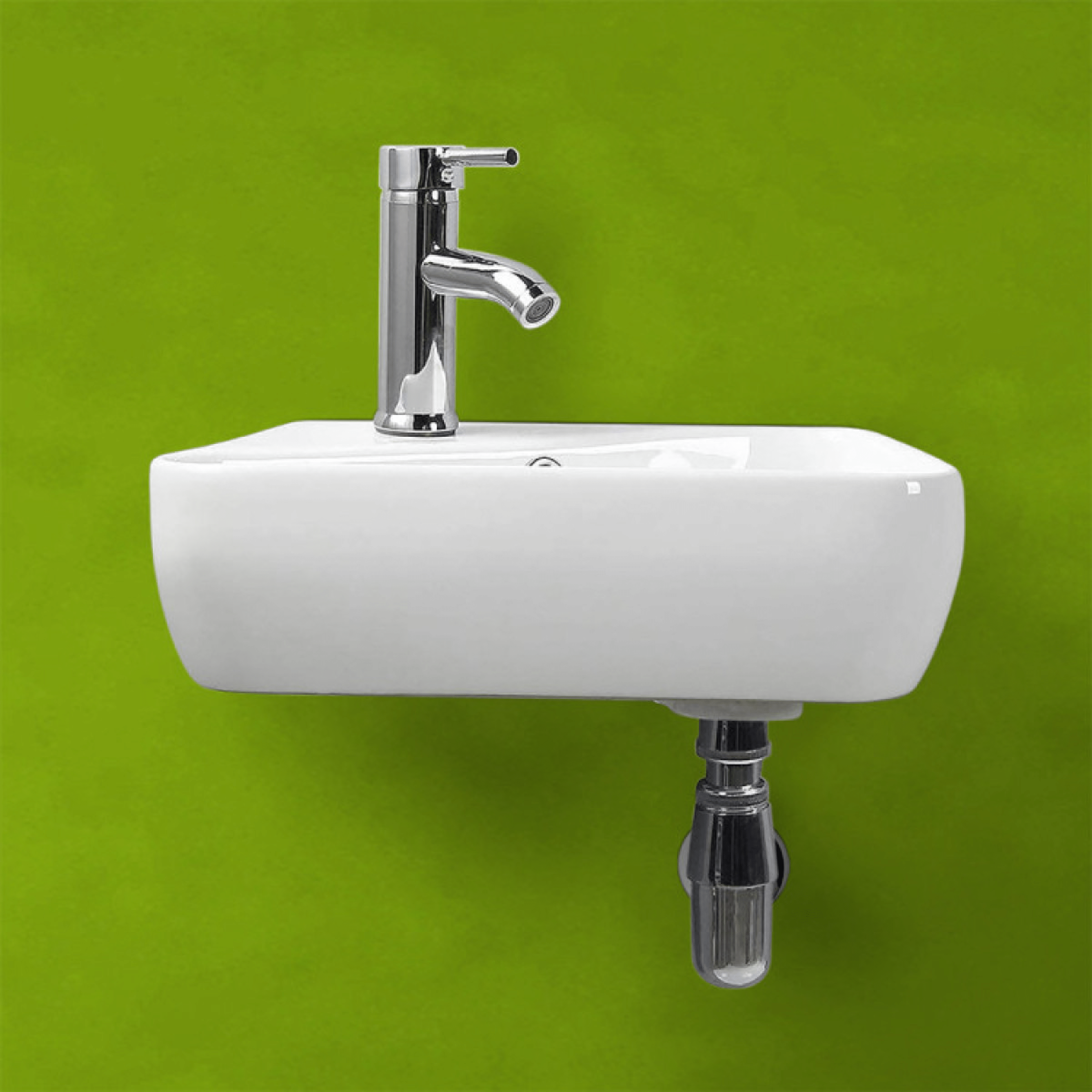 Lavabo Sospeso/Da Appoggio 35x27,5 Cm Bianco Lucido