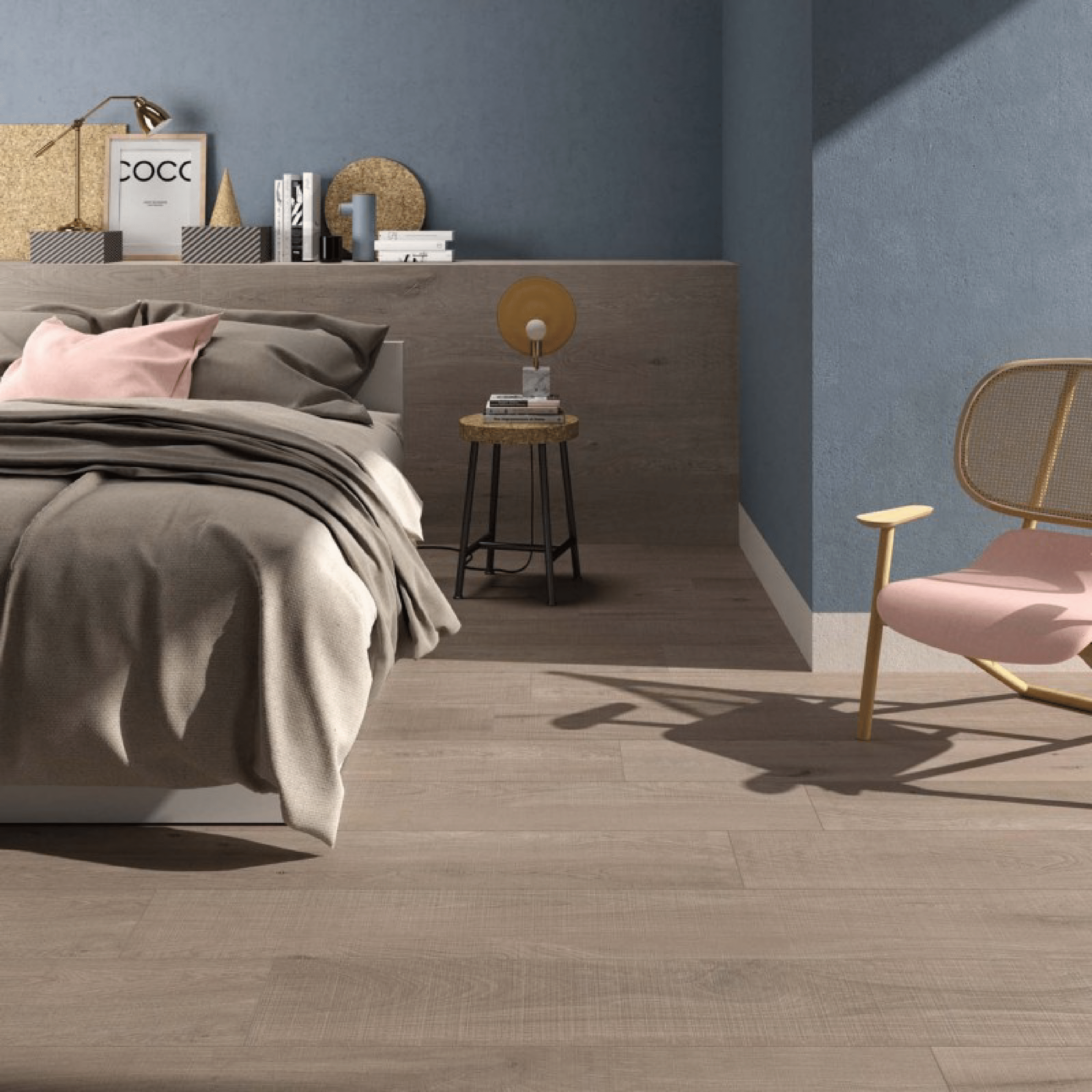 Abk Group Industrie Ceramiche Rettificato 20x120 Cm "Crossroad Wood" Tan