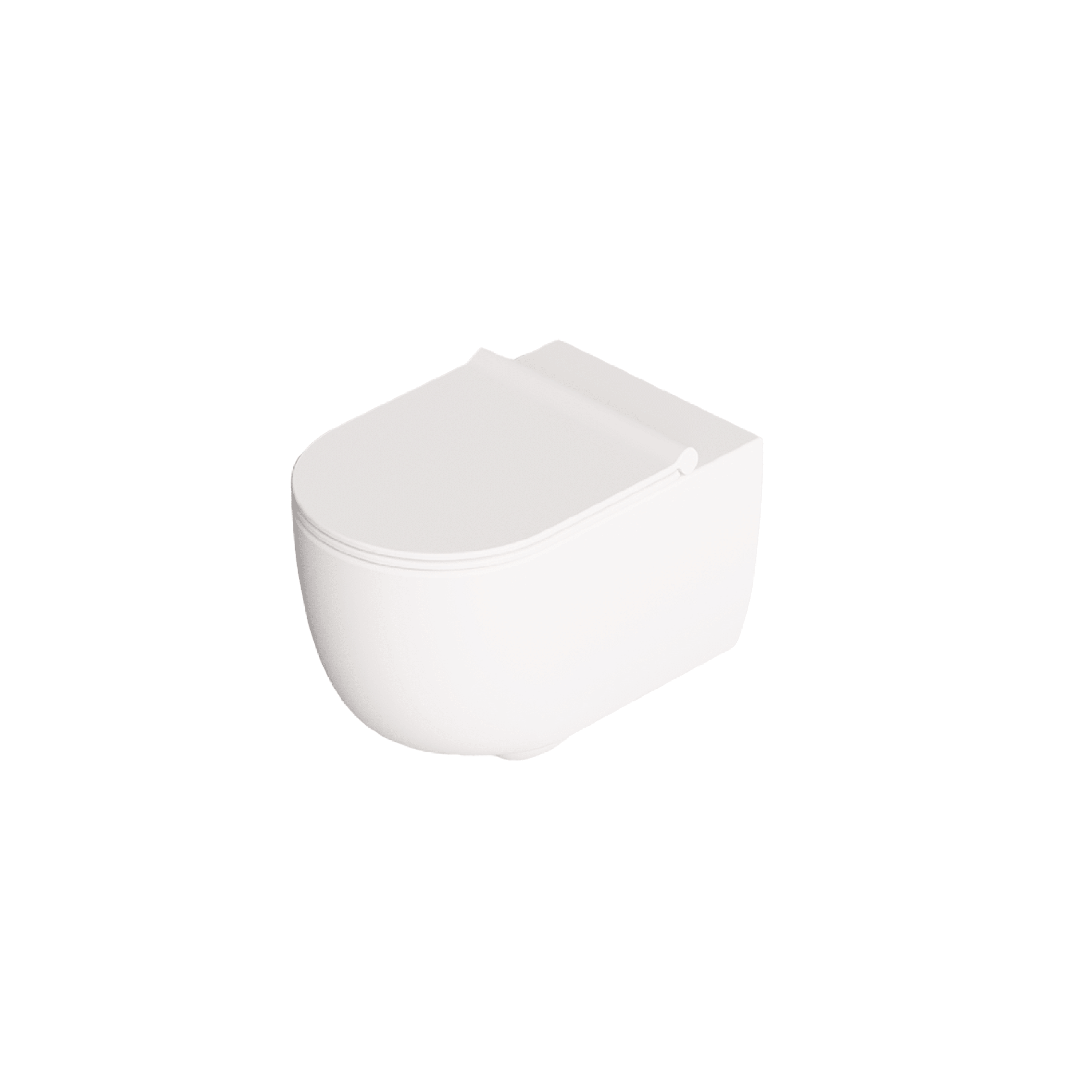 Coppia Di Sanitari Sospesi Senza Brida Alice Ceramica "Unica 55" Bianco Opaco