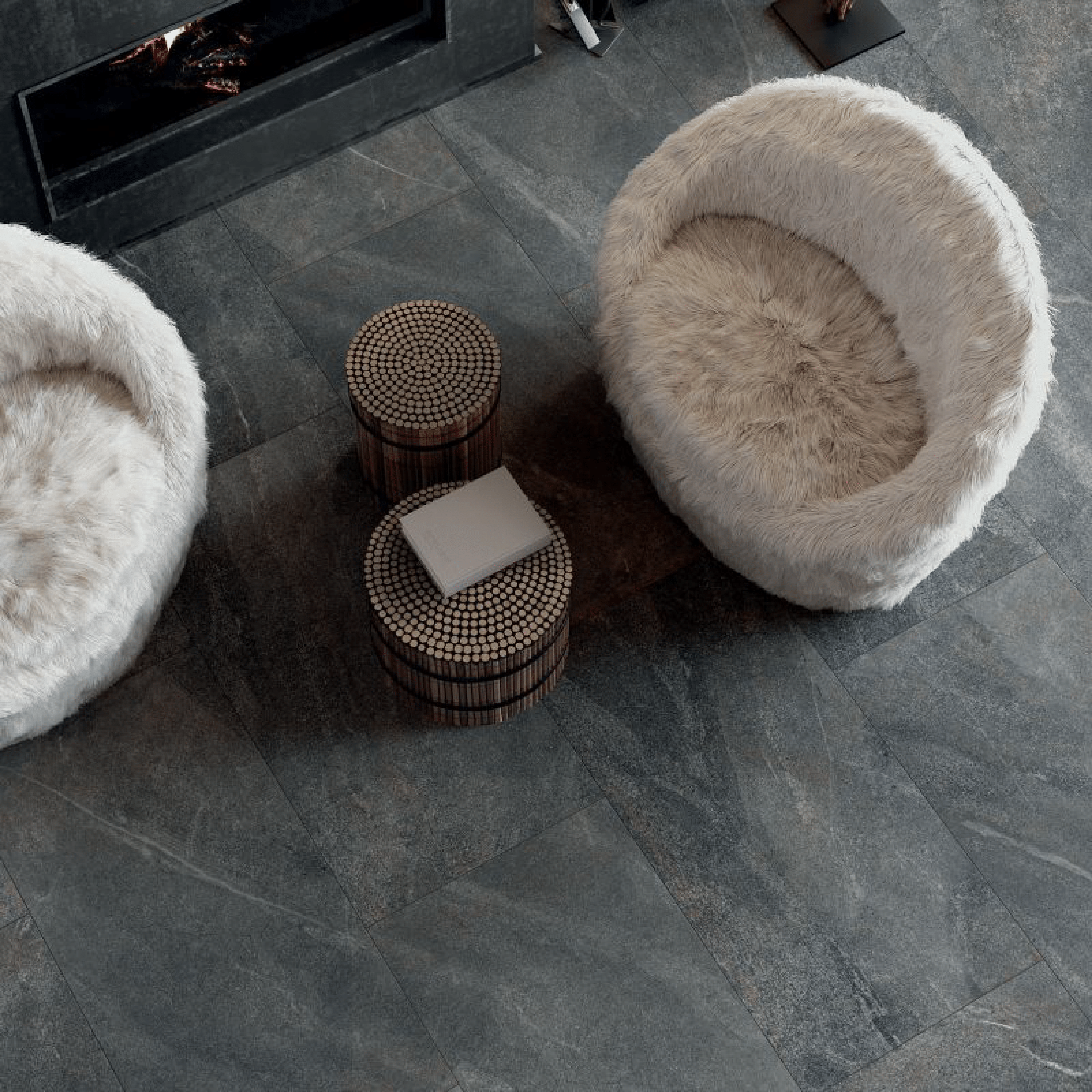 Abk Group Industrie Ceramiche Rettificato 60x120 Cm "Poetry Stone" Piase Smoke