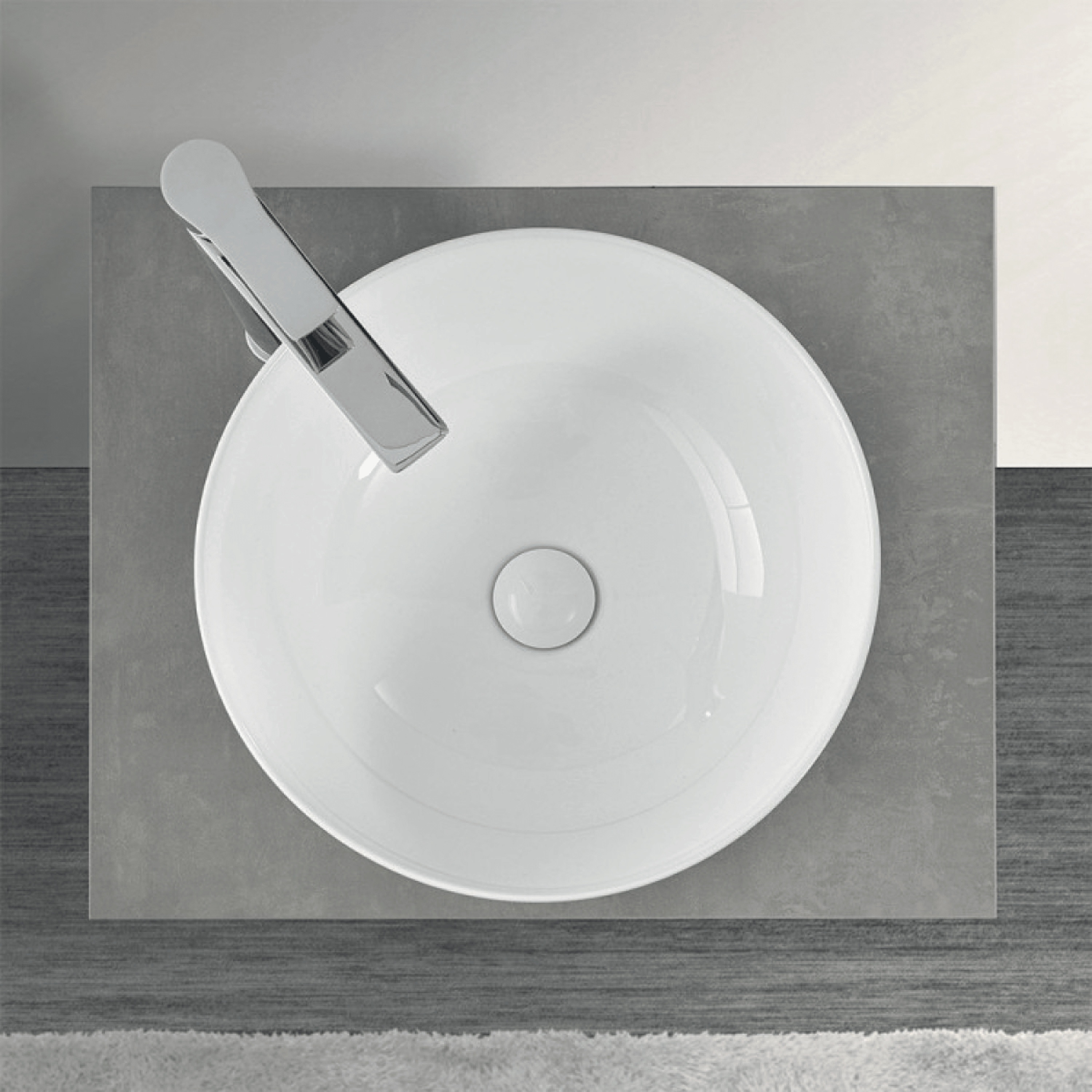 Lavabo D'Appoggio 40 Cm Bianco Lucido