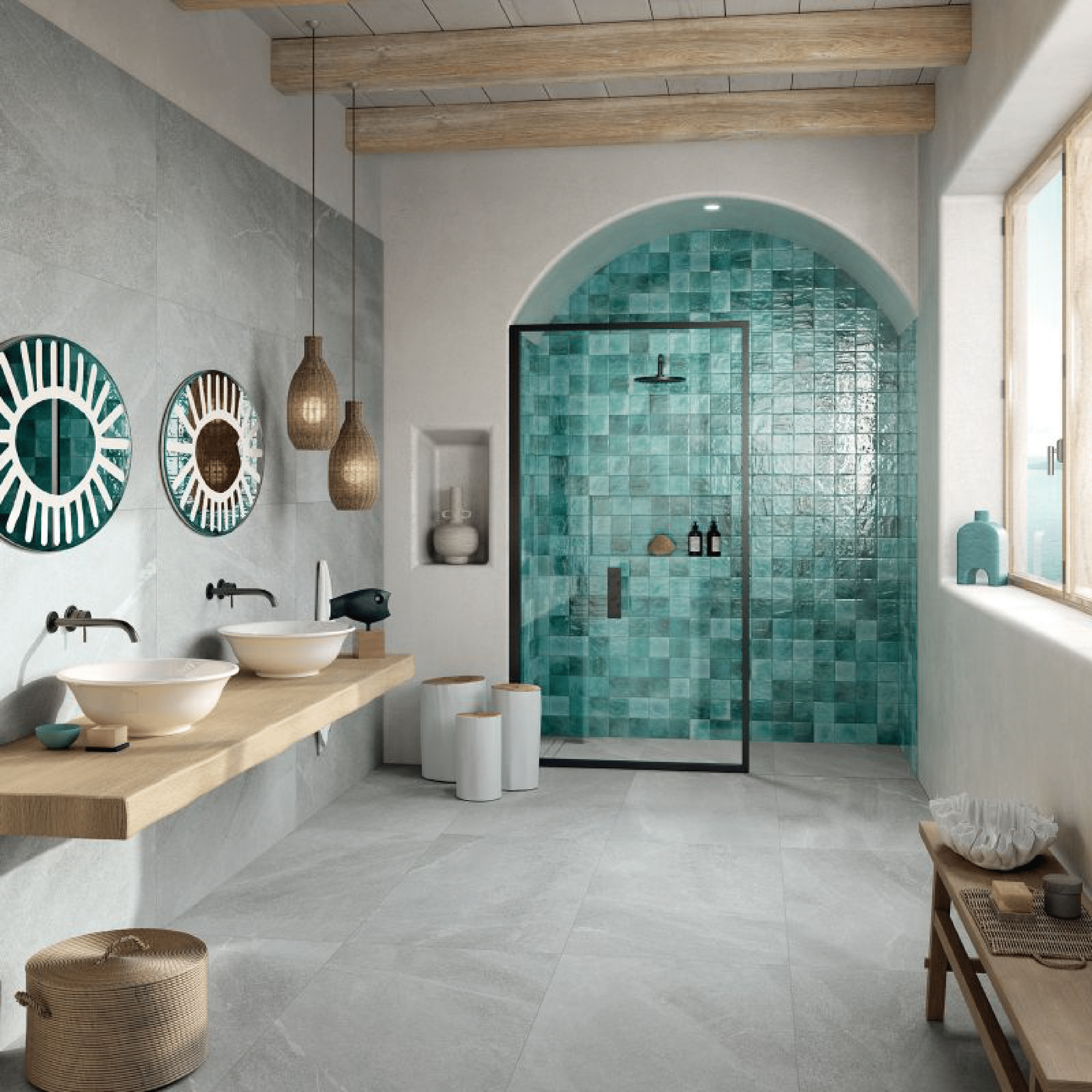 Abk Group Industrie Ceramiche Rettificato 60x120 Cm "Poetry Stone" Piase Ash