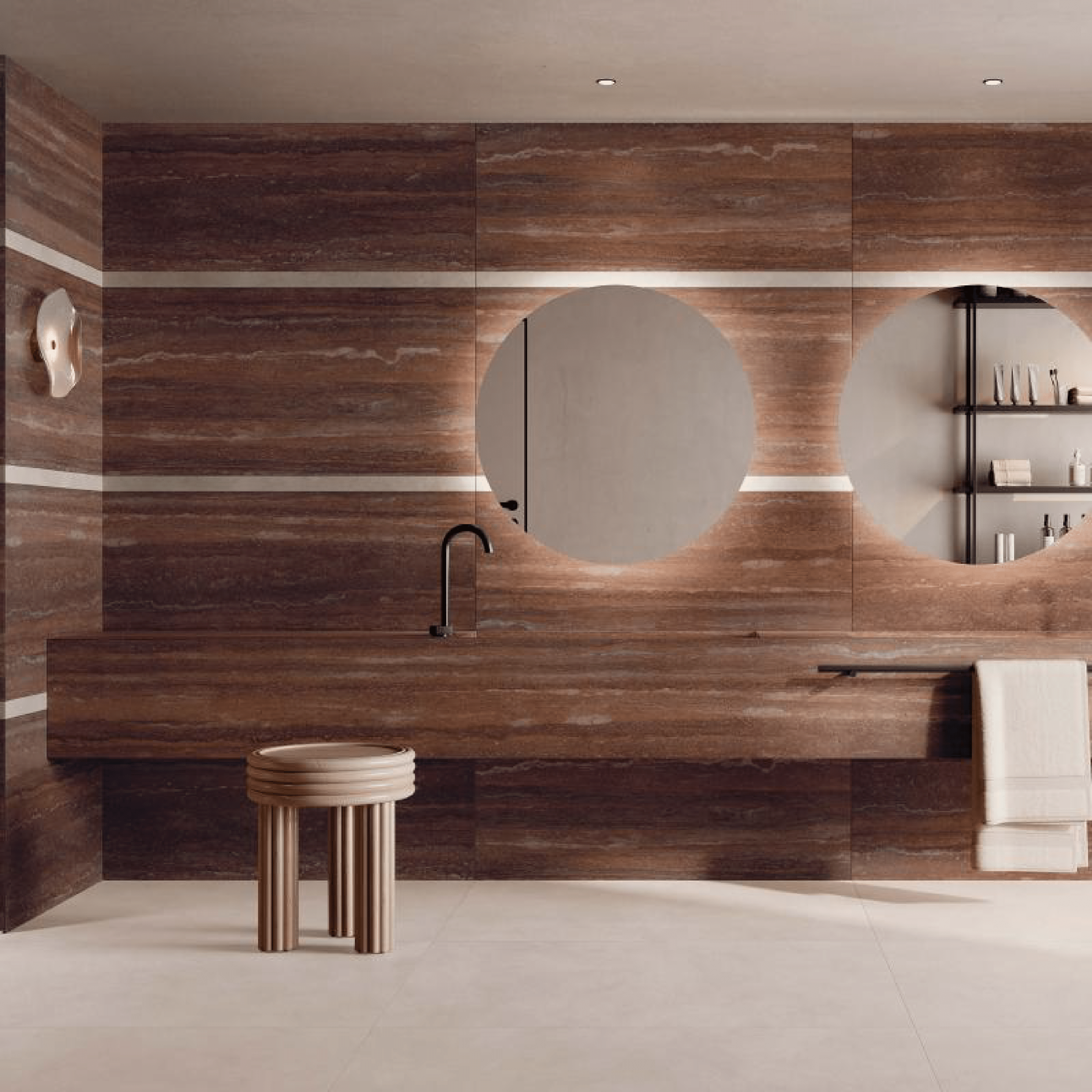 Abk Group Industrie Ceramiche Rettificato 60x120 Cm "Sensi Roma" Red