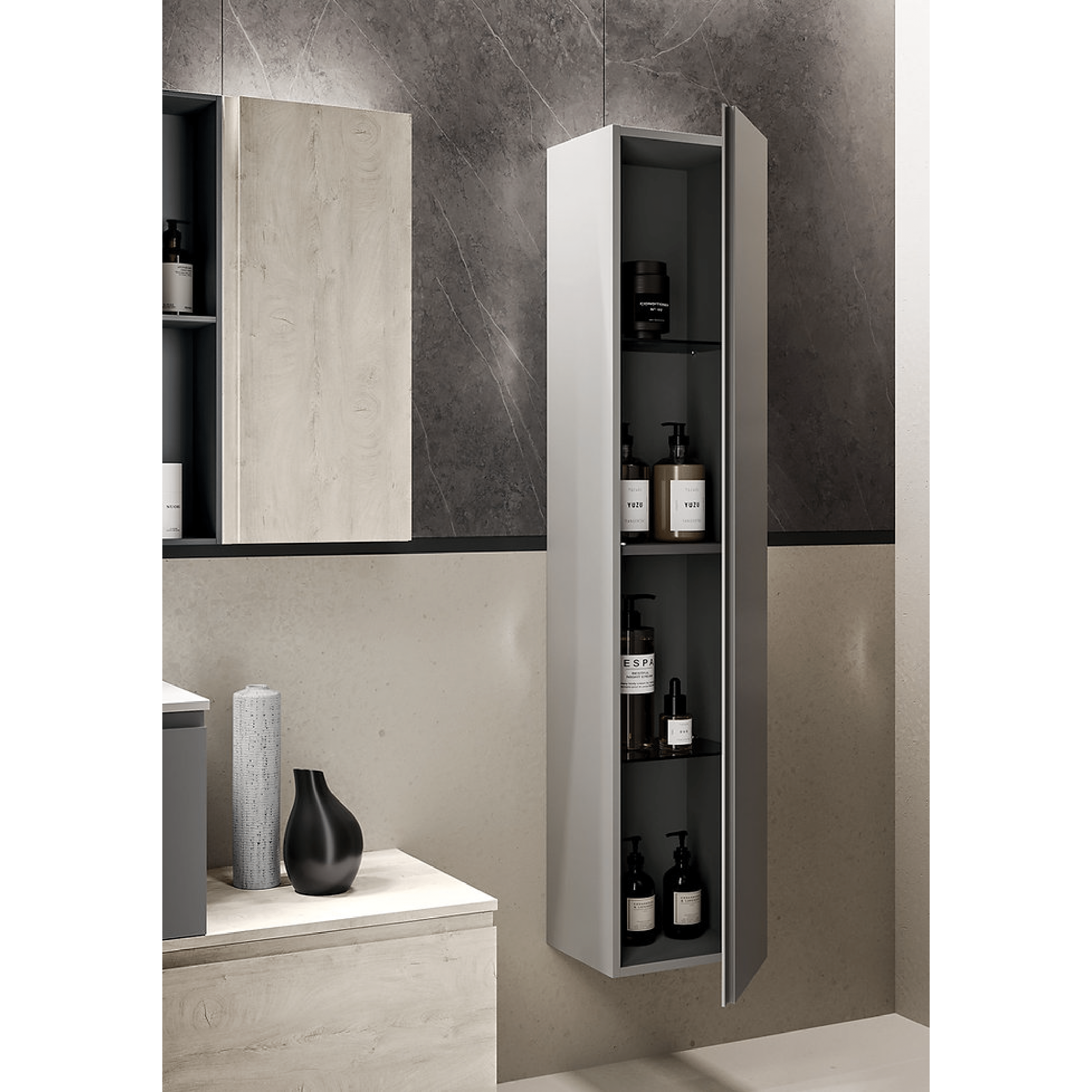 Pensile Portaoggetti 160 Cm Un'Anta ItalBagno "Kompos 119"