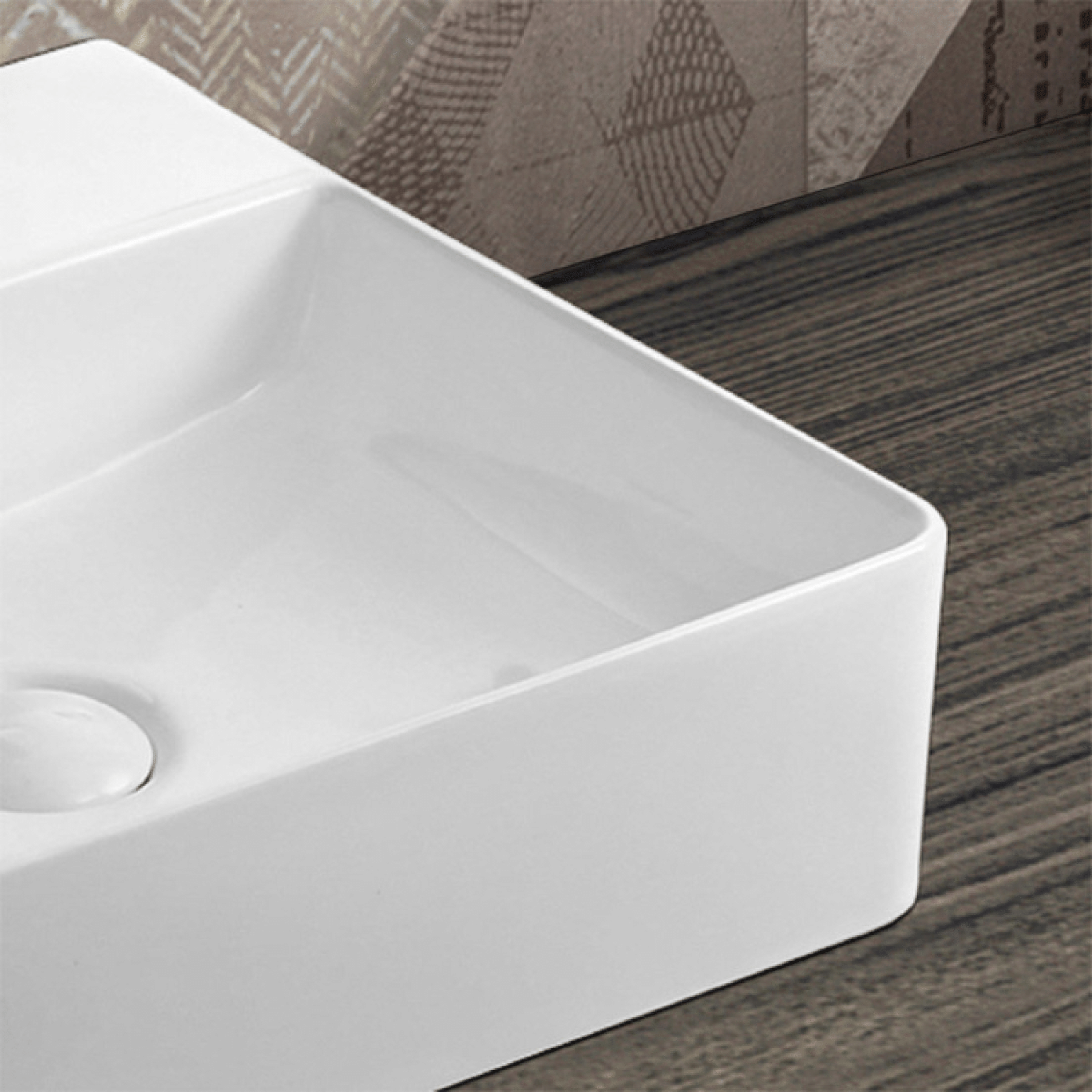Lavabo D'Appoggio 41x42 Cm Bianco Lucido