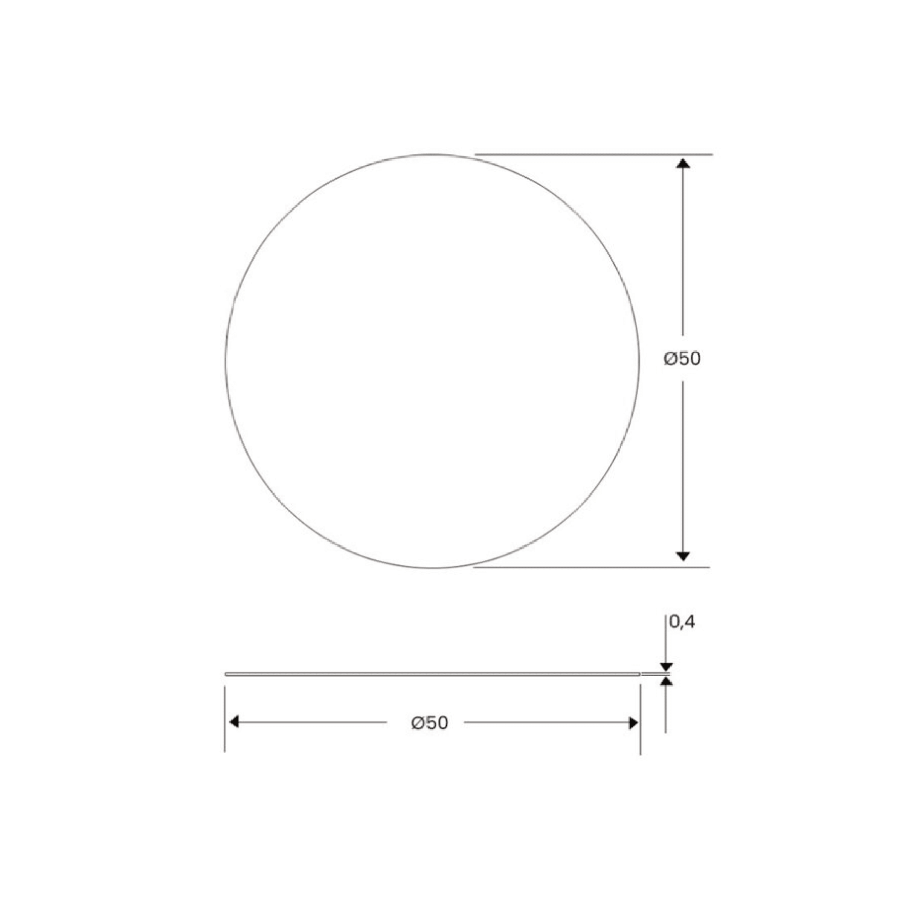 Specchio Tondo Diametro 50 Cm Feridras "Basic"