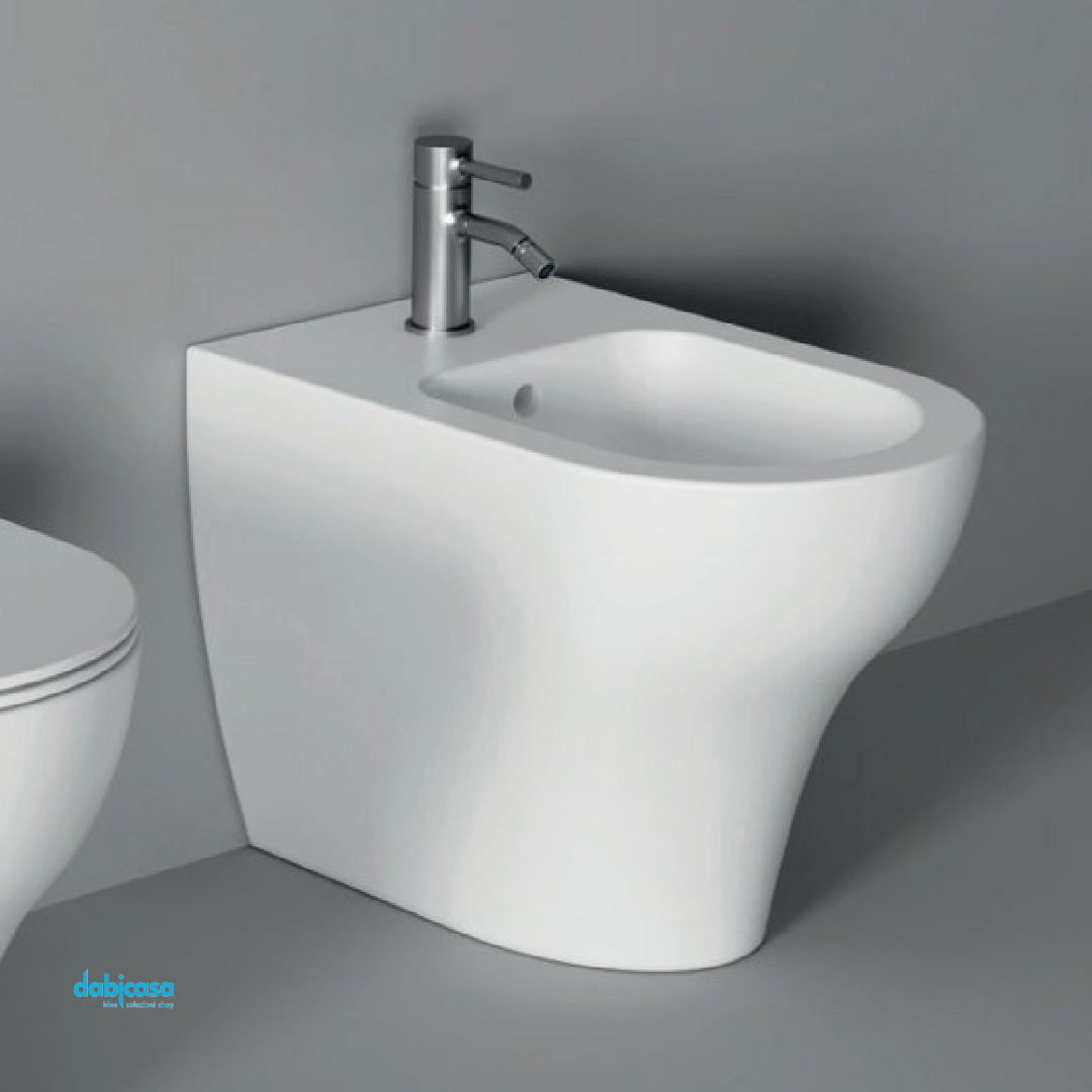 Alice Ceramica "Unica" Bidet Terra Filo Parete Bianco Lucido