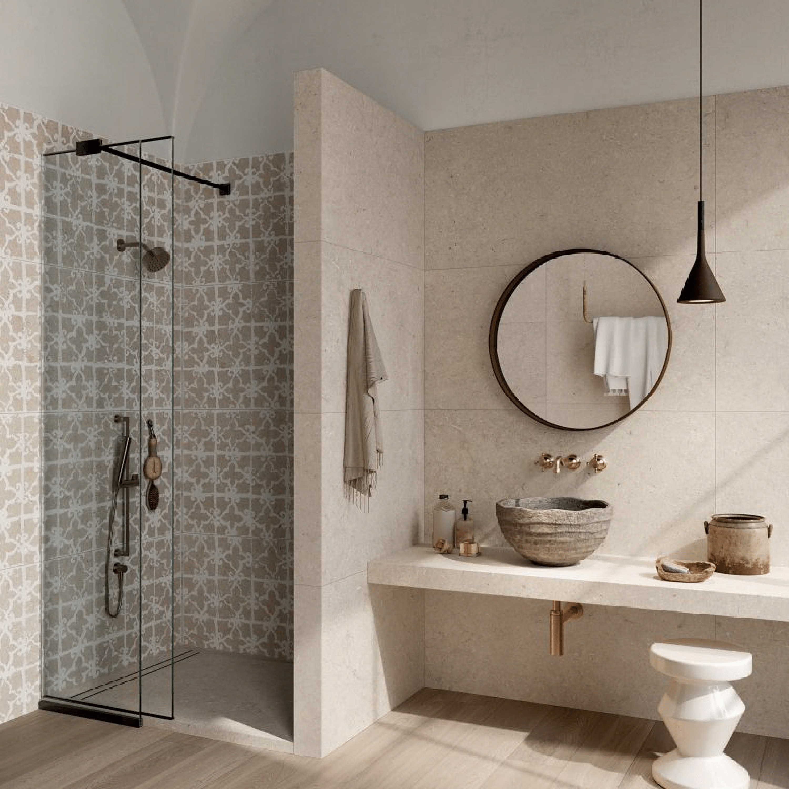 Abk Group Industrie Ceramiche Rettificato 60x120 Cm "Poetry Stone" Trani Beige