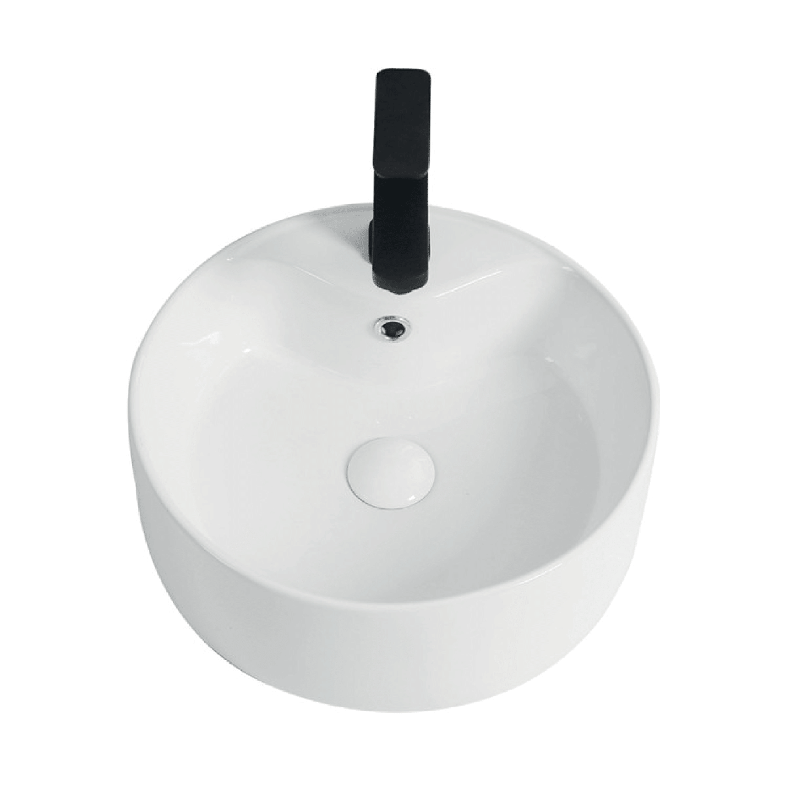 Lavabo D'Appoggio 46 Cm Bianco Lucido