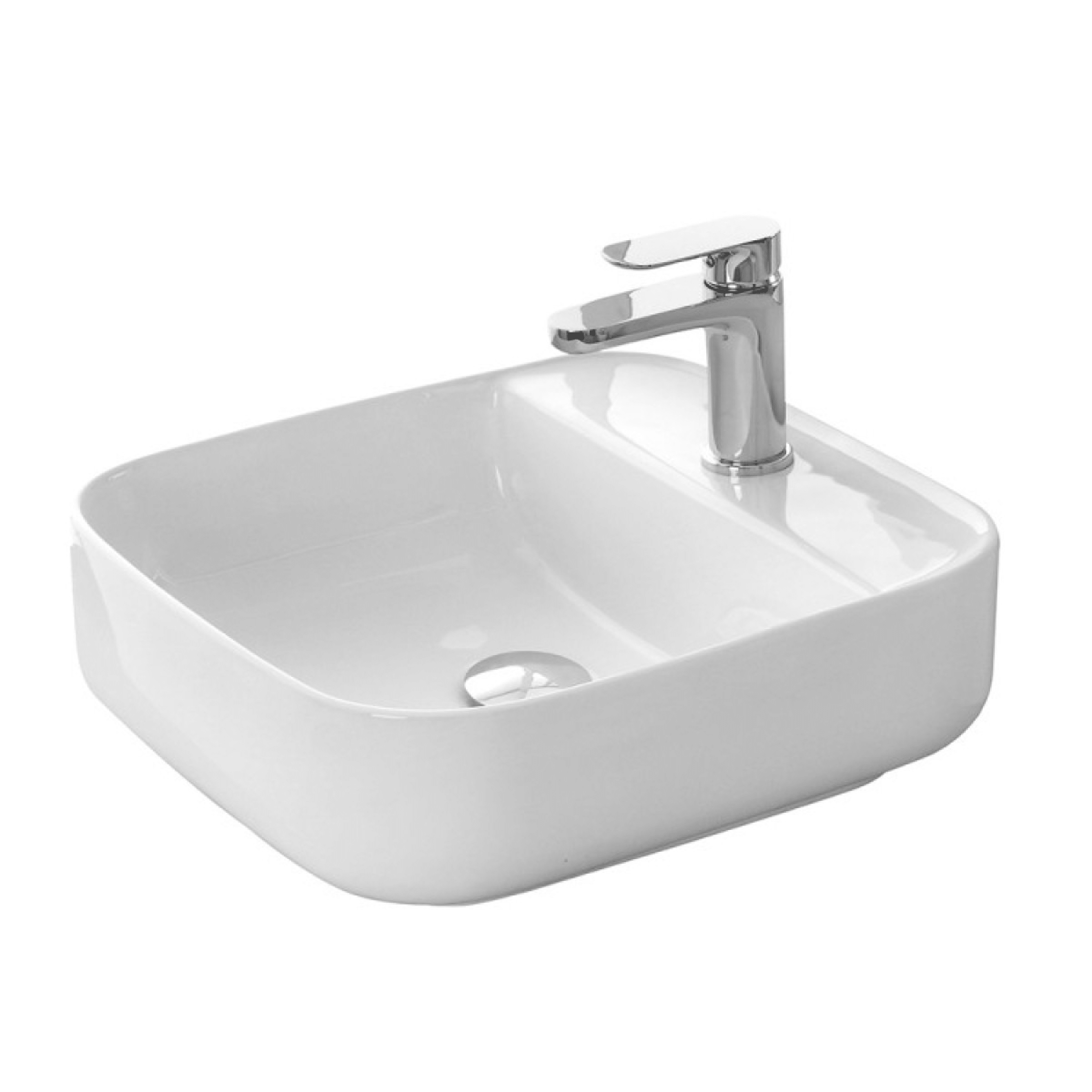 Lavabo D'Appoggio/Sospeso 39x39 Cm Bianco Lucido