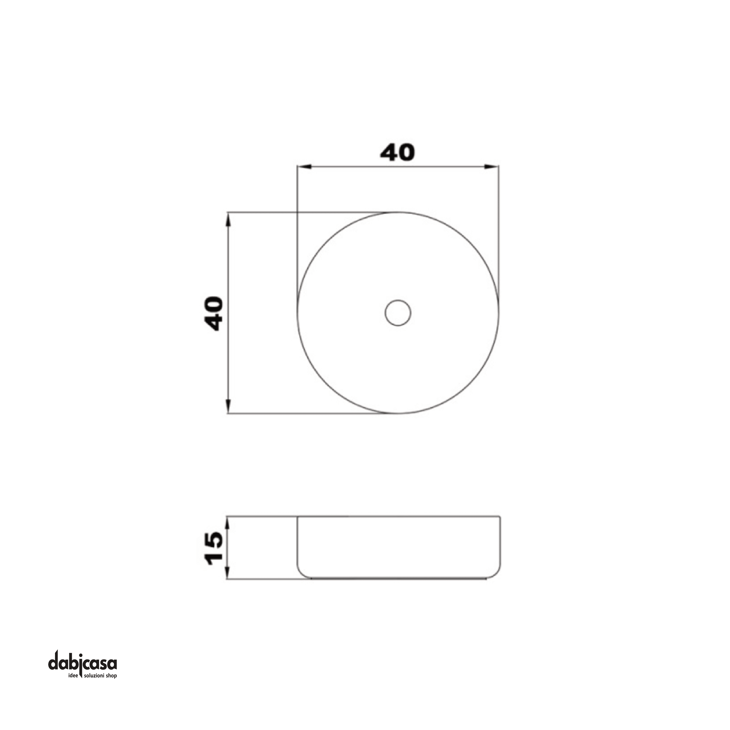 Lavabo D'Appoggio In Ceramica Bianco Lucido Diam.40