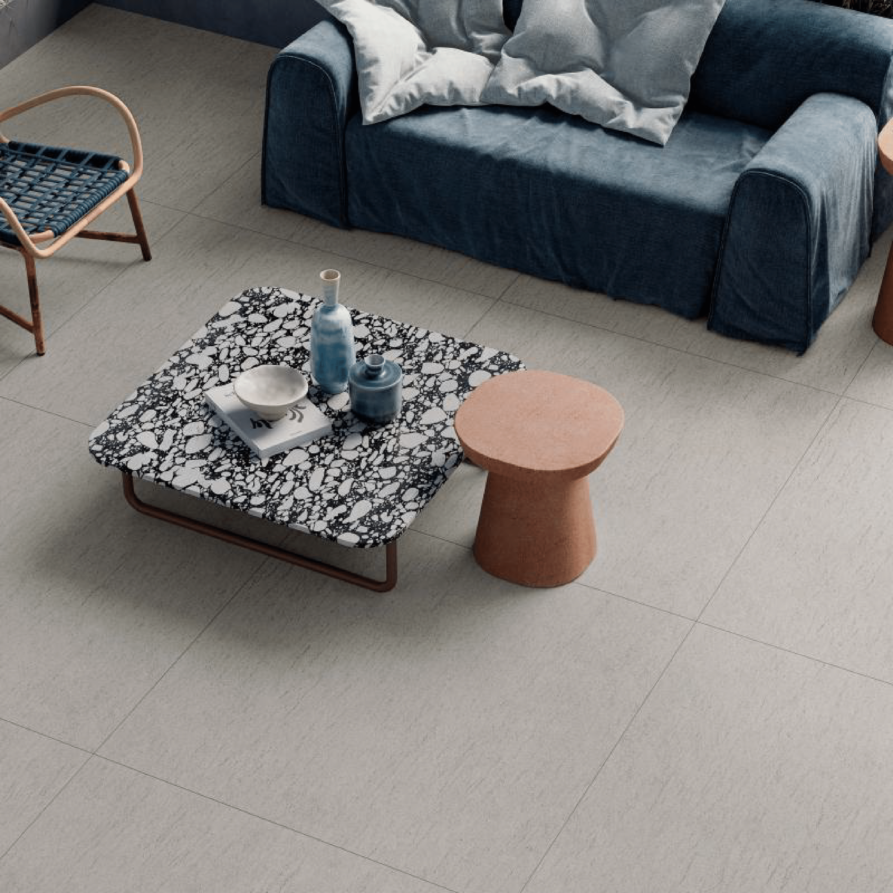 Abk Group Industrie Ceramiche Rettificato 60x120 Cm "Poetry Stone Reloaded" Basaltina Silver