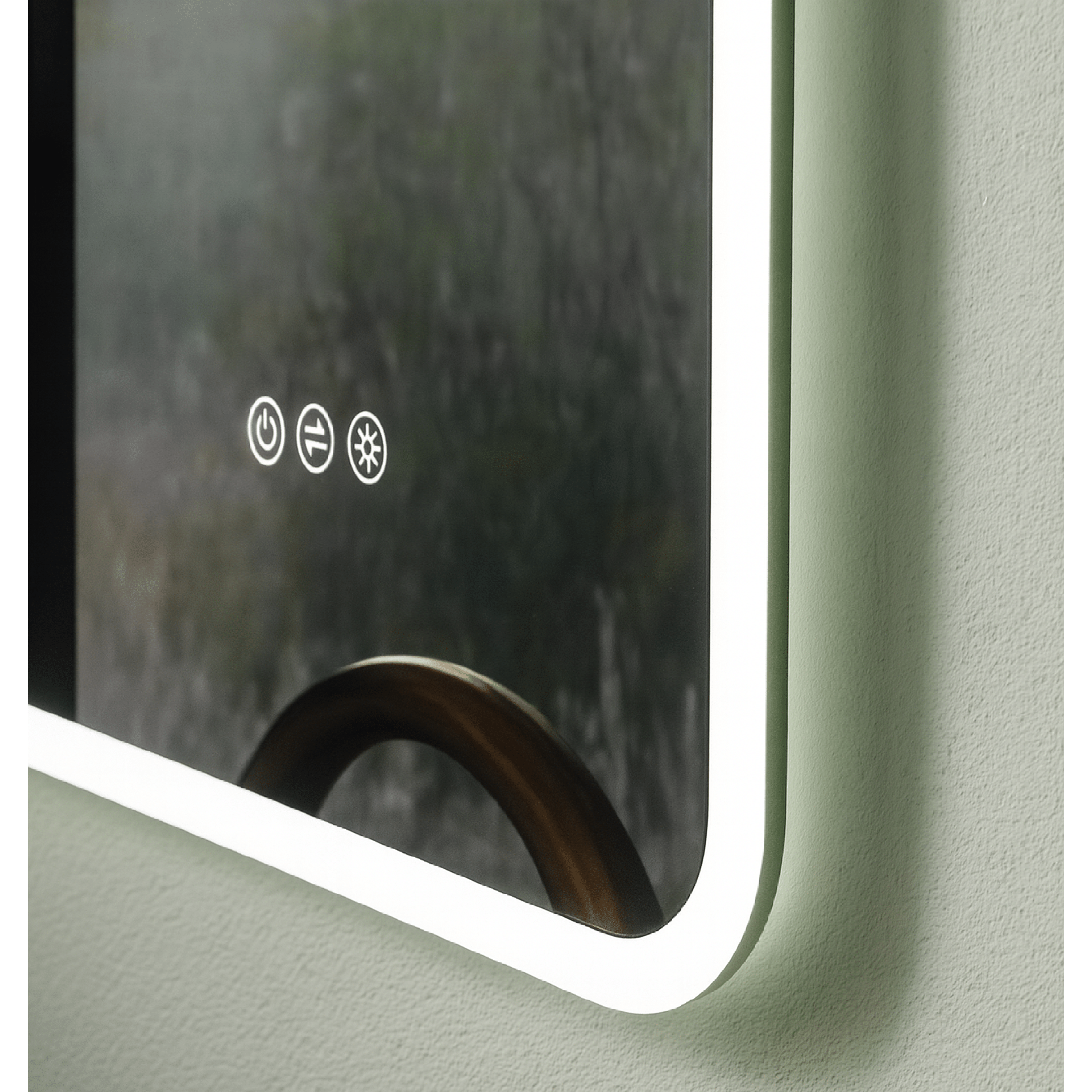 Specchio Rettangolare Illuminazione Frontale 120x70 Con Touch Accensione e Tasto Antifog "Etera"