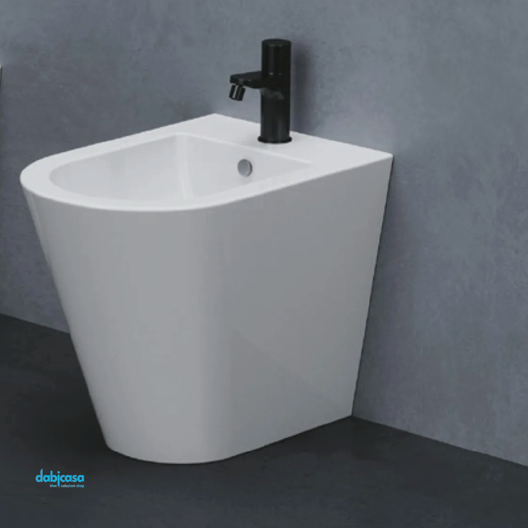 Azzurra Ceramica "Forma" Bidet Terra Filoparete Bianco Lucido