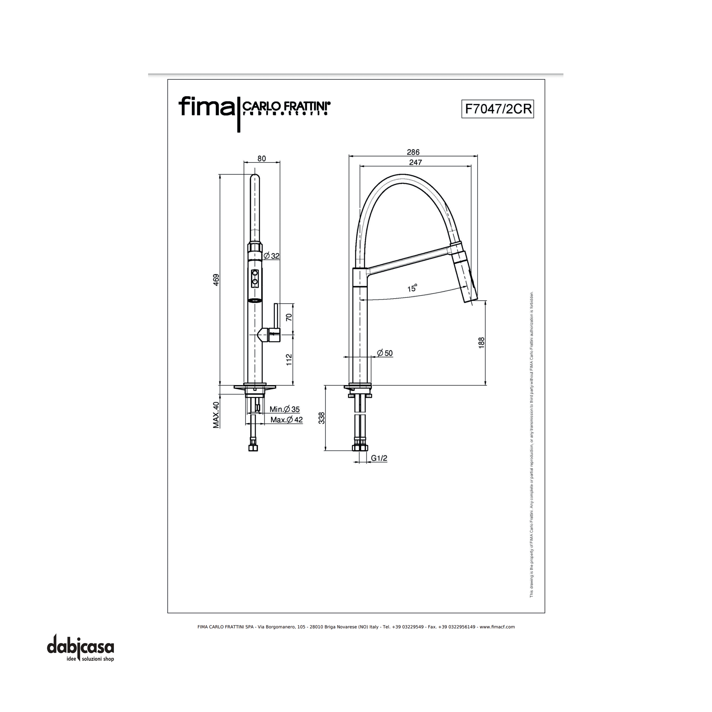 Fima Frattini "Kitchen" Miscelatore Lavello Doppia Funzione con Tubo Siliconico Nero Opaco Orientabile Finitura Nickel Spazzolato