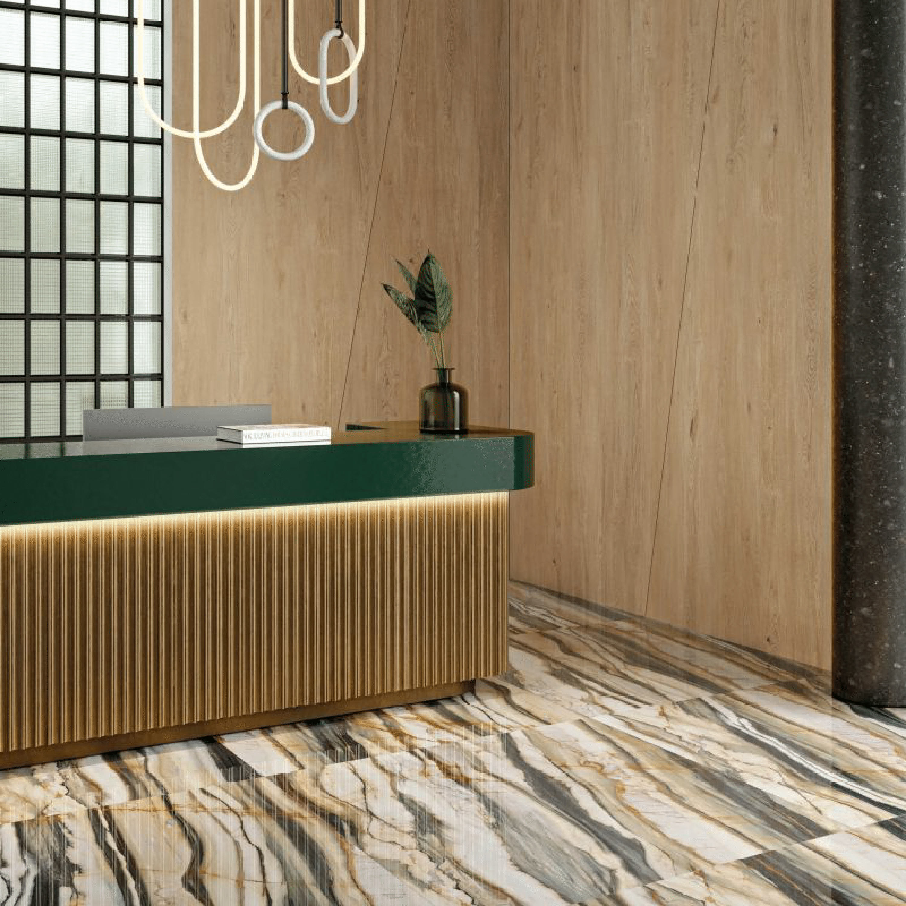 Abk Group Industrie Ceramiche Rettificato 60x120 Cm "Sensi 900" Oyster Gold Lux