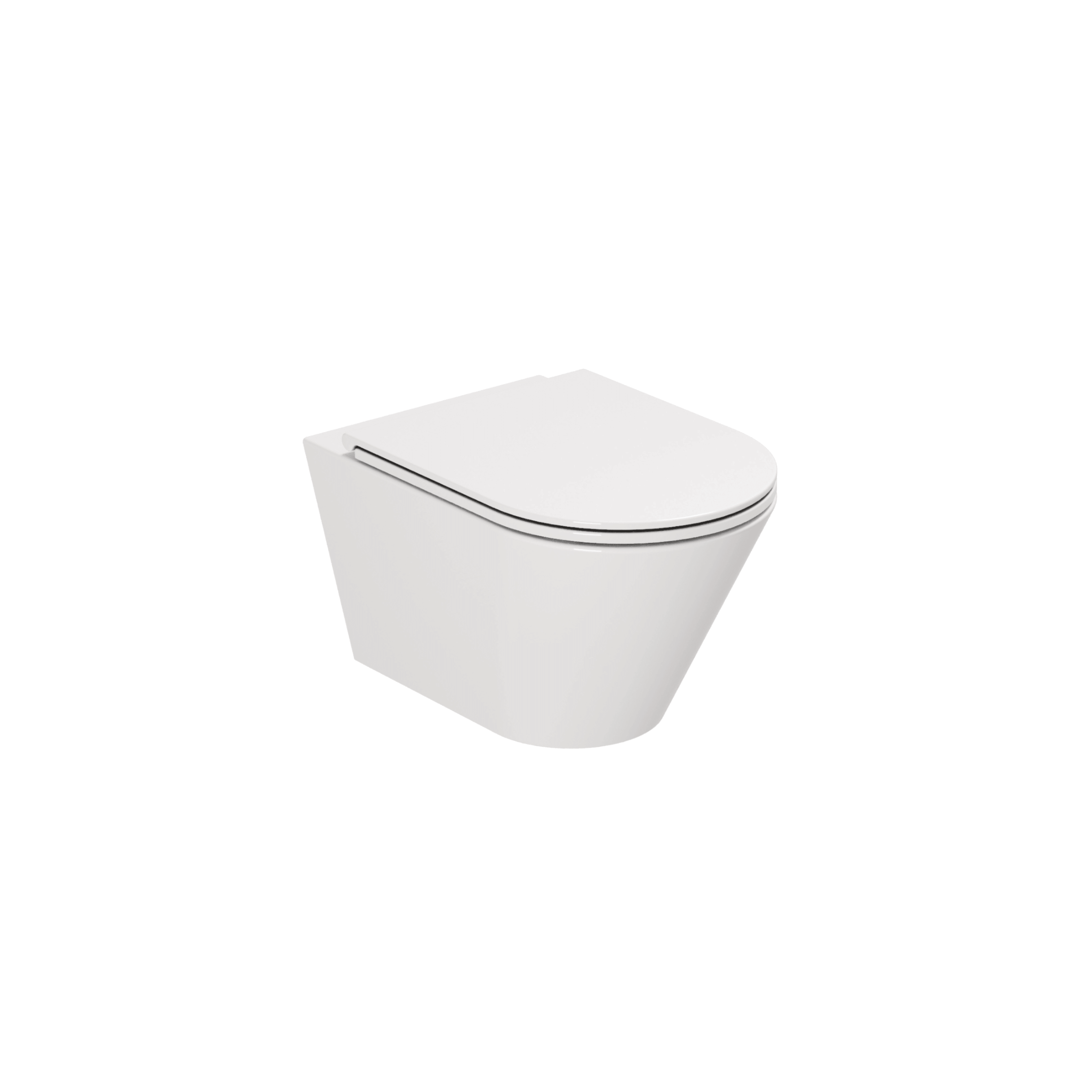 Coppia Di Sanitari Sospesi Senza Brida Azzurra Ceramica "Forma" Bianco Lucido