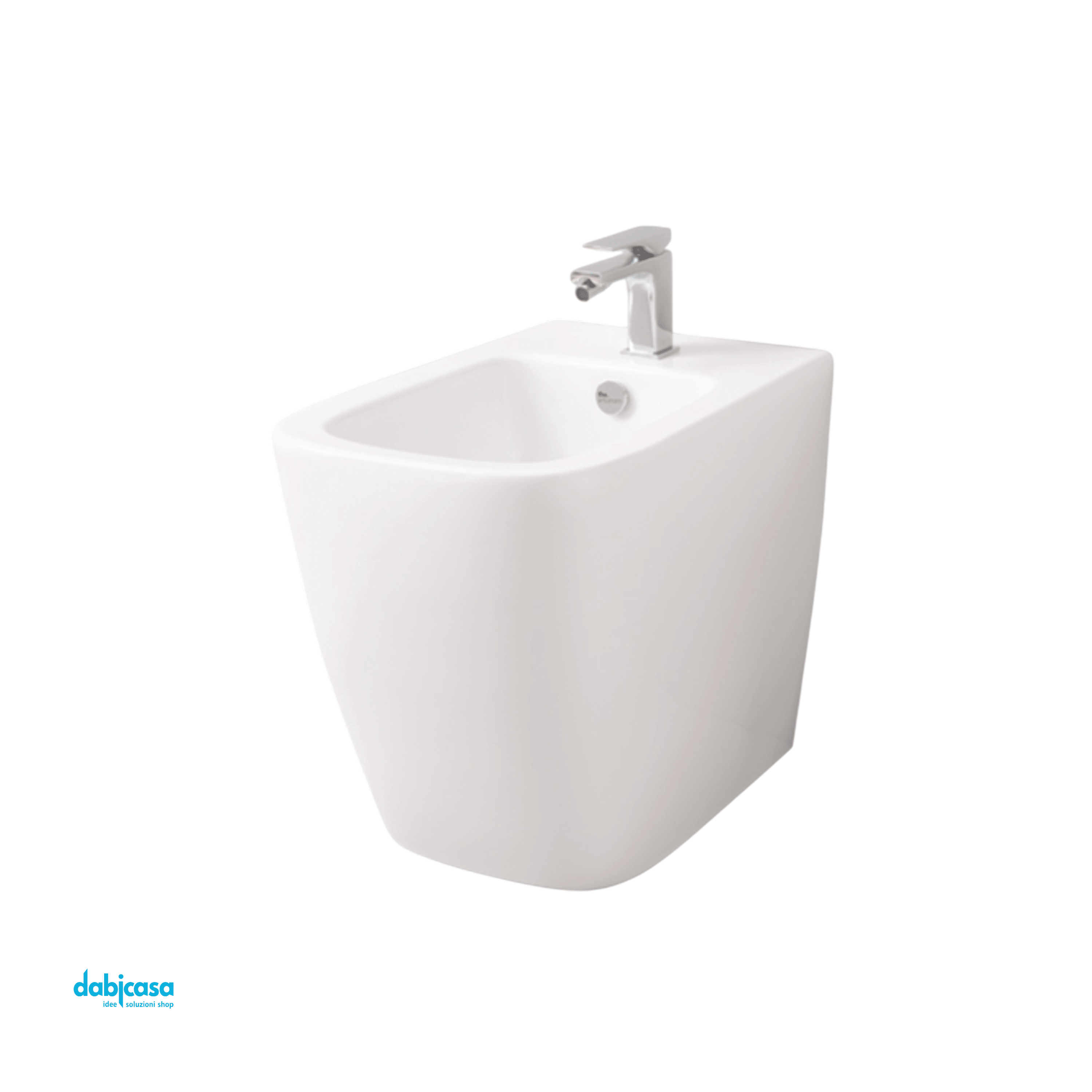 The ArtCeram "A16" Bidet Da Terra Filo Parete Bianco Lucido