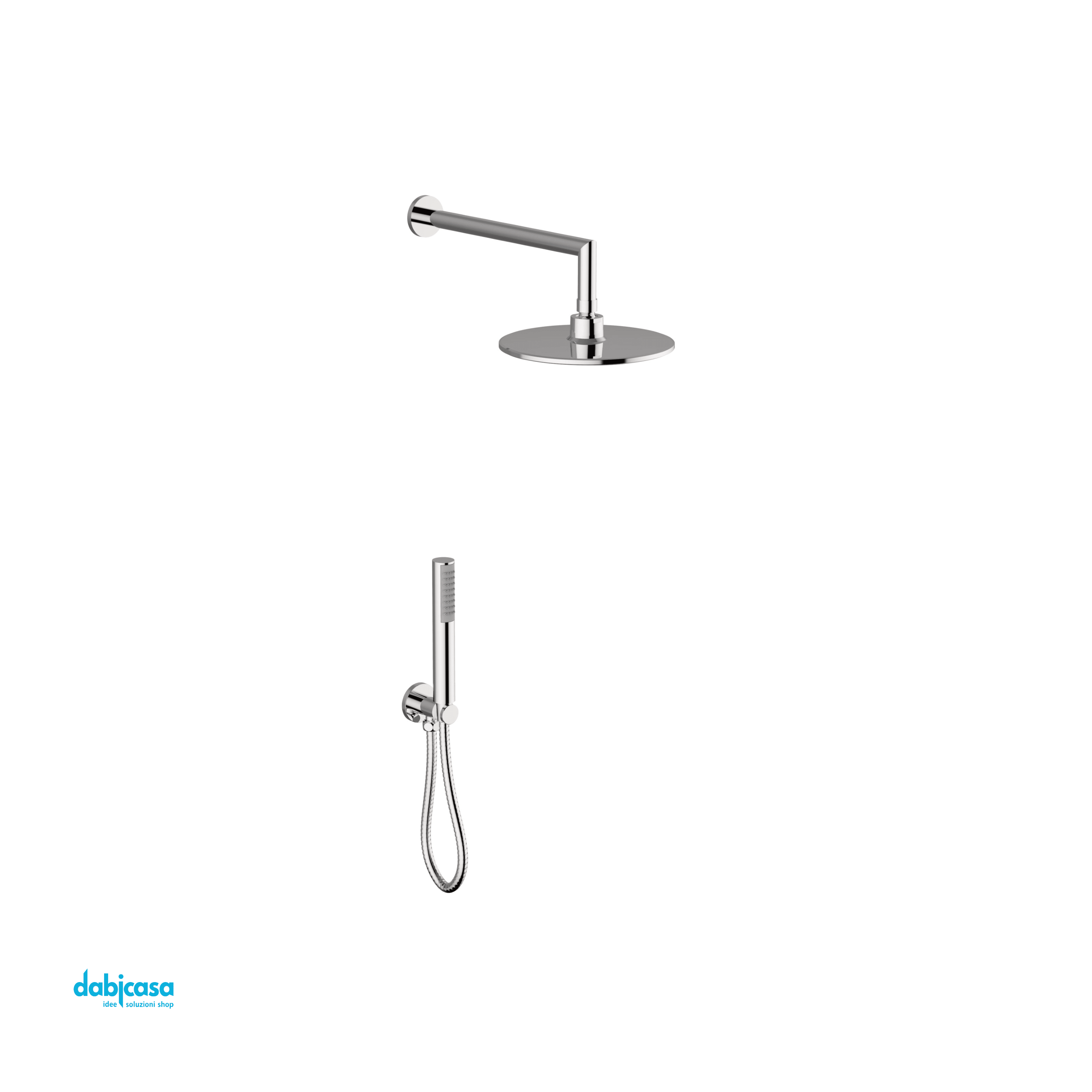 Teorema Rubinetteria "Shower Program" Set Doccia Completo In Ottone/Abs Finitura Cromo Lucido