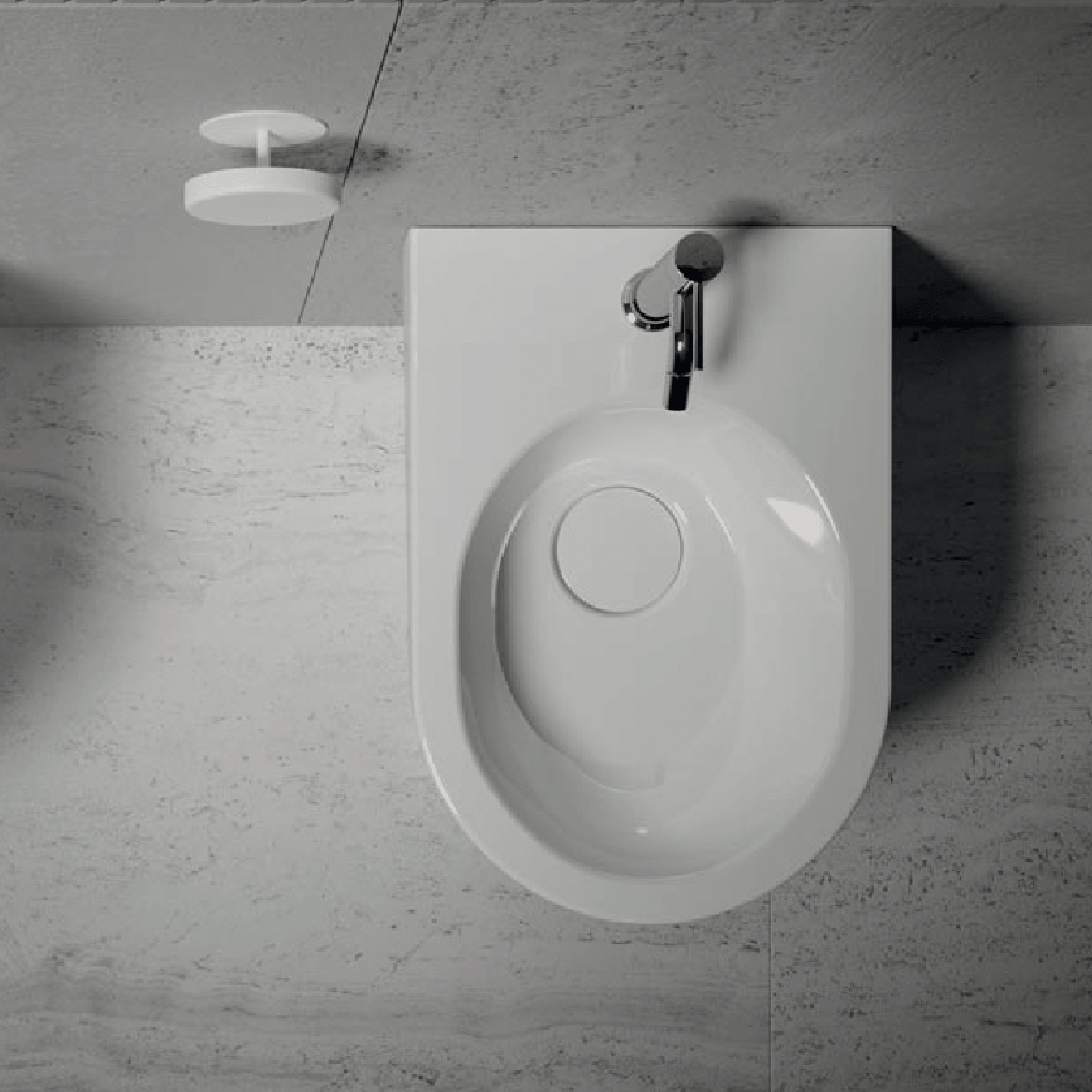 Bidet a Terra Domus Falerii "Multipla" Bianco Lucido