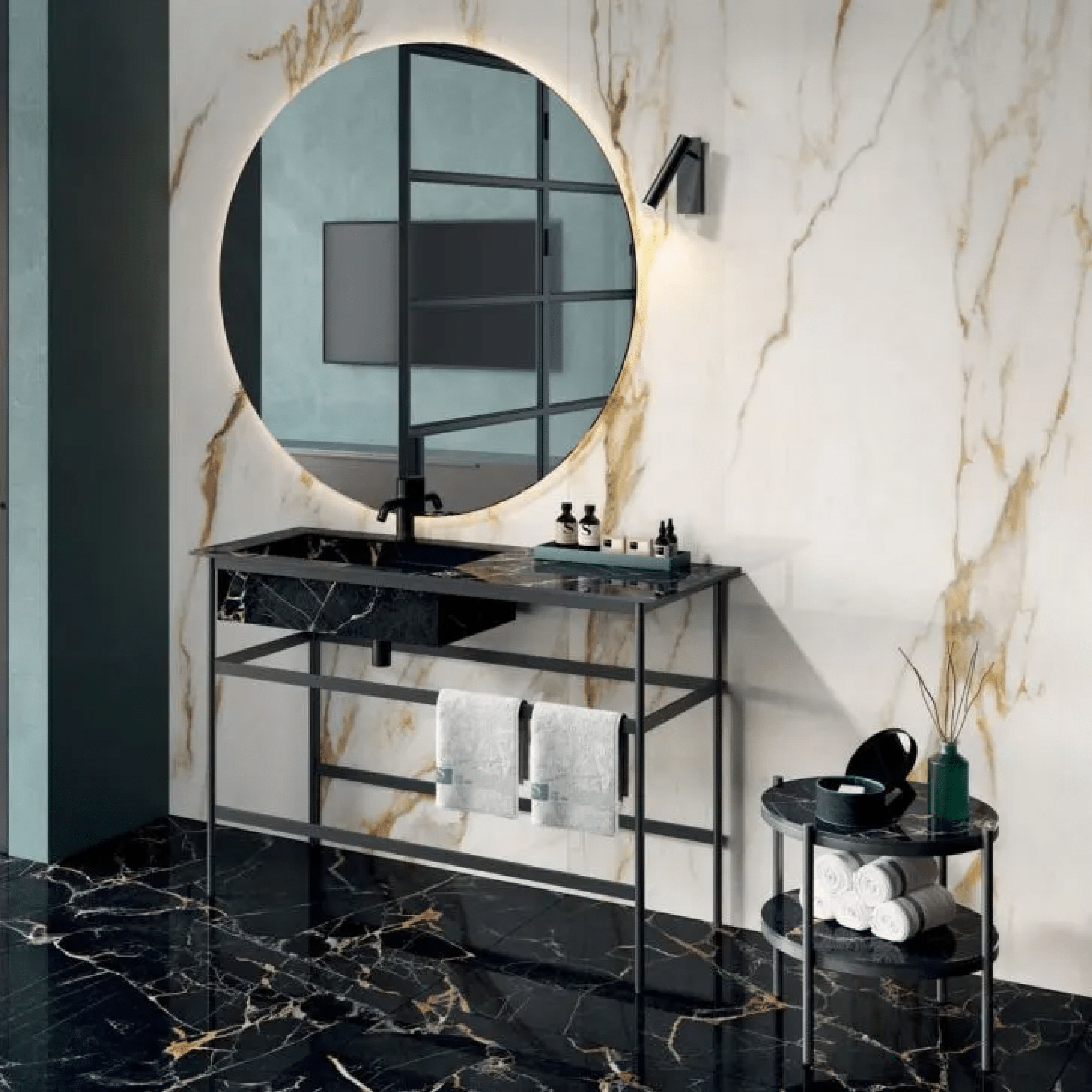 Abk Group Industrie Ceramiche Rettificato 60x120 Cm "Sensi Signoria" Port Gold Lux