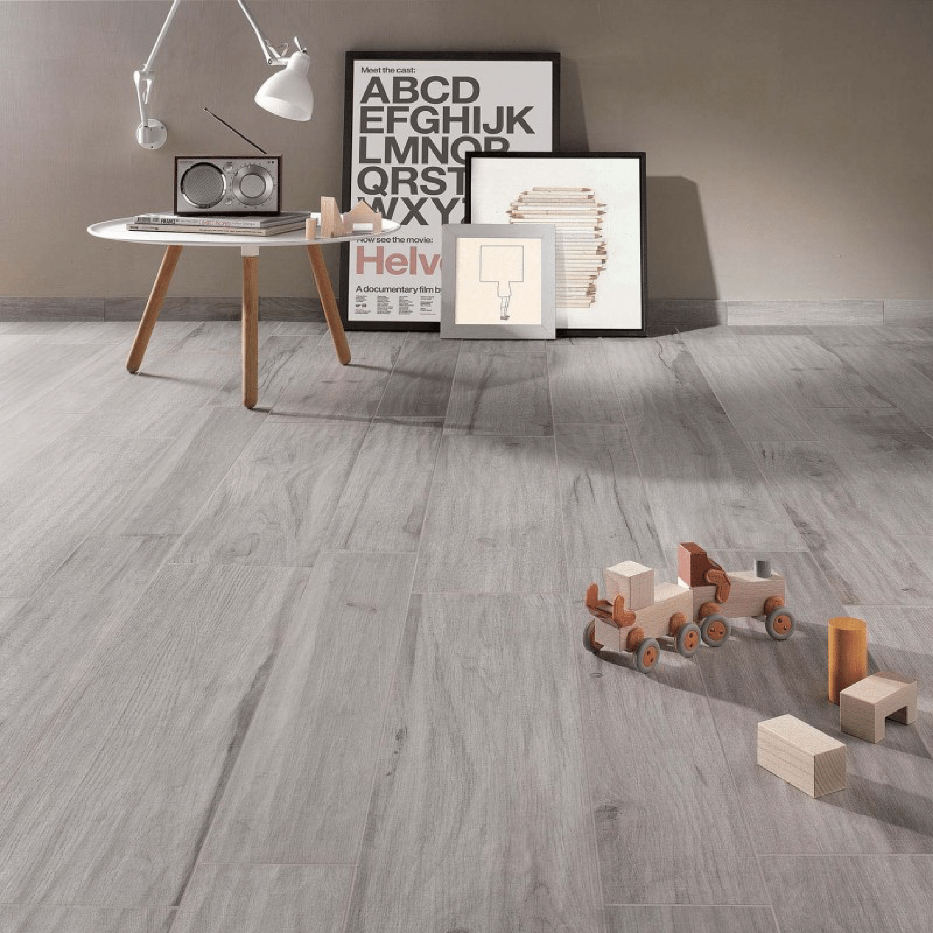 Abk Group Industrie Ceramiche Rettificato 20x120 Cm "Soleras" Grigio
