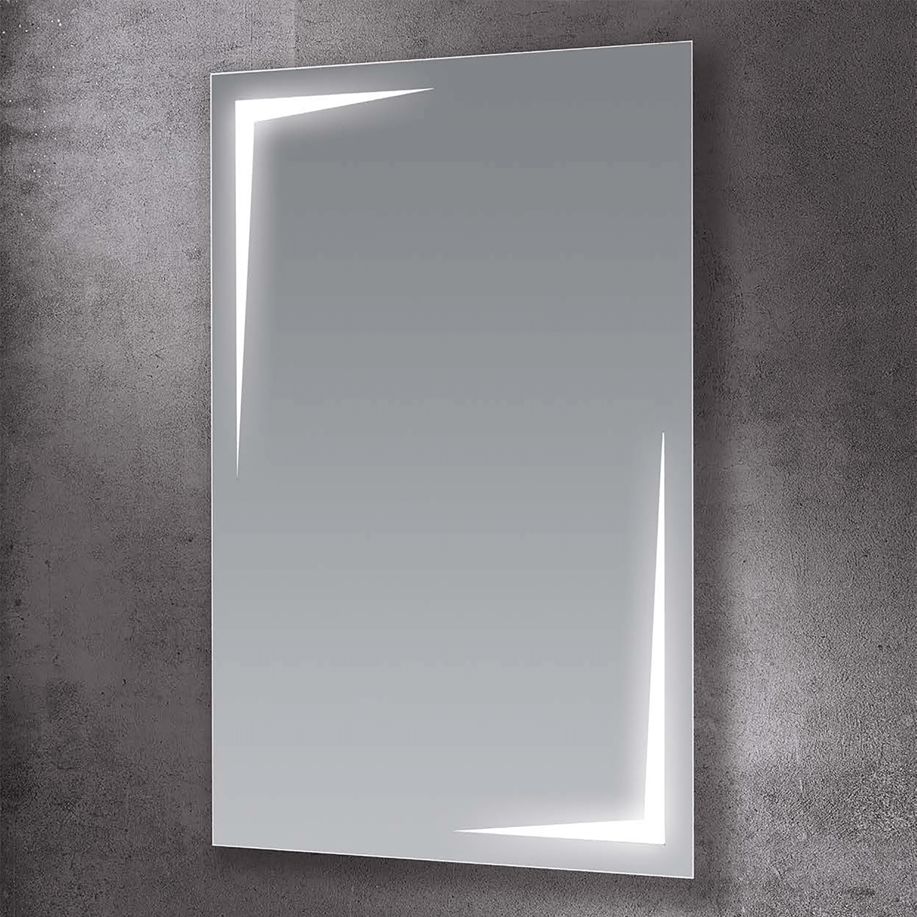 Specchio Rettangolare 80x60 Con Barre Led Feridras "Zeus"