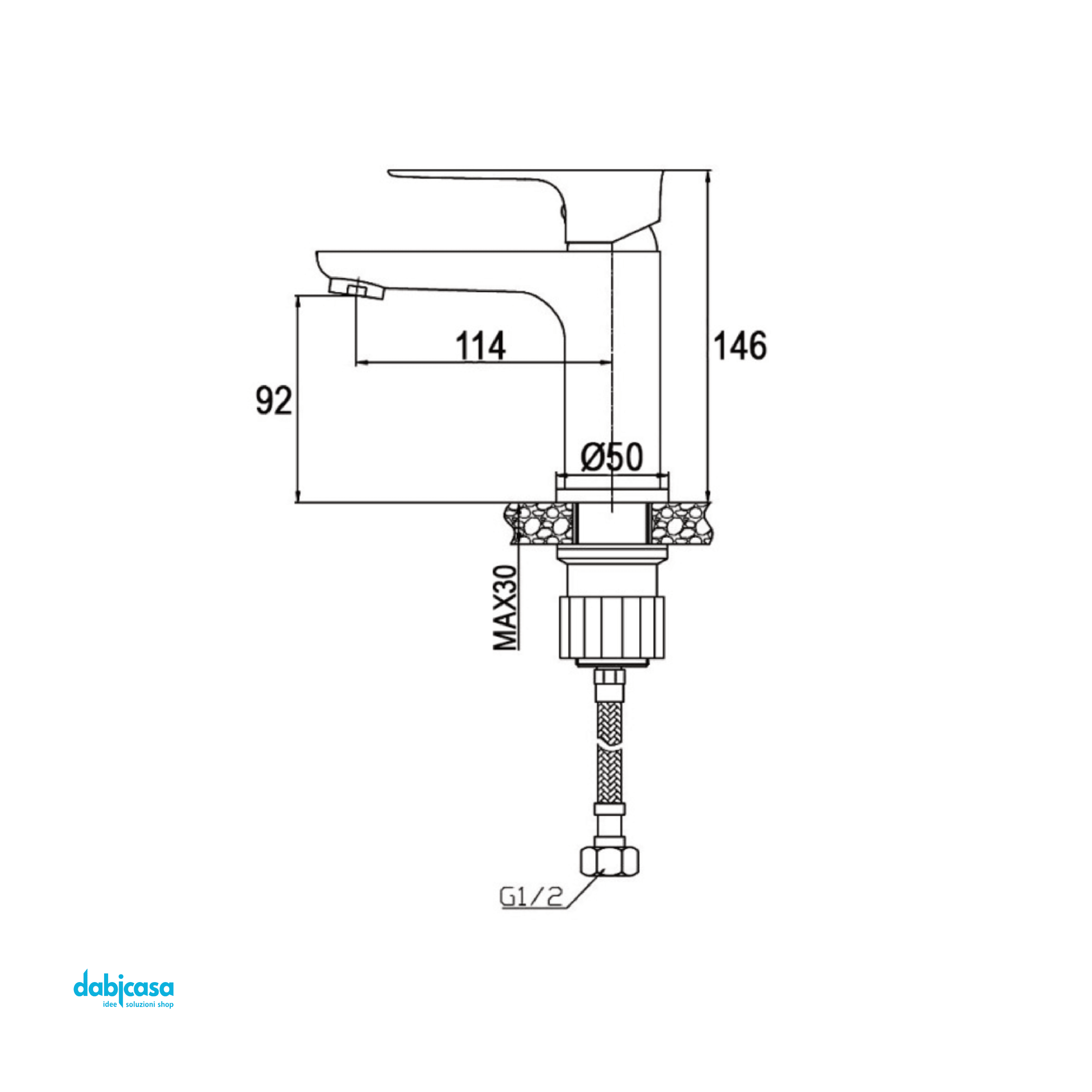 Miscelatore Lavabo "Flat" Con Scarico Click-Clack