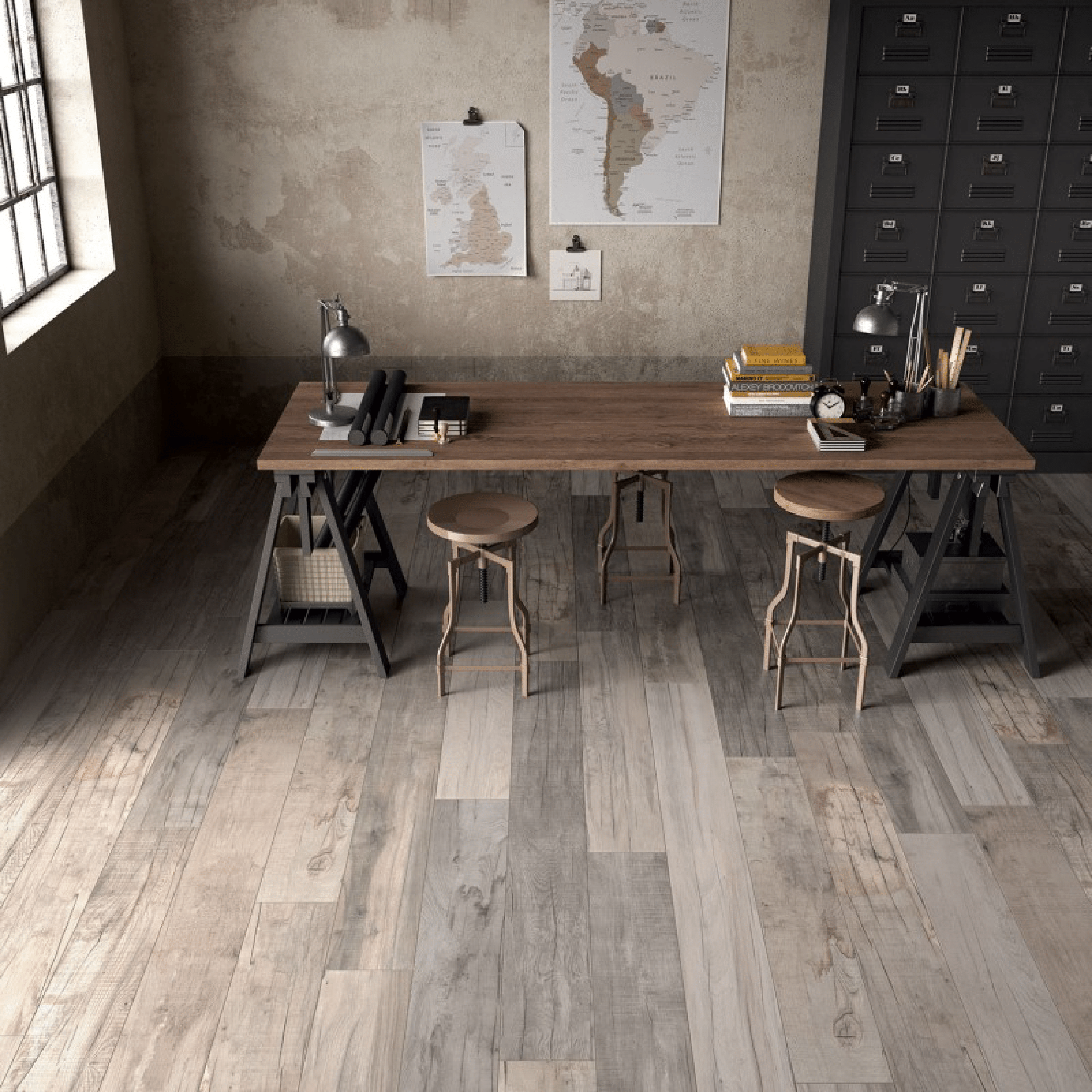 Abk Group Industrie Ceramiche Rettificato 20x120 Cm "Dolphin" Moon