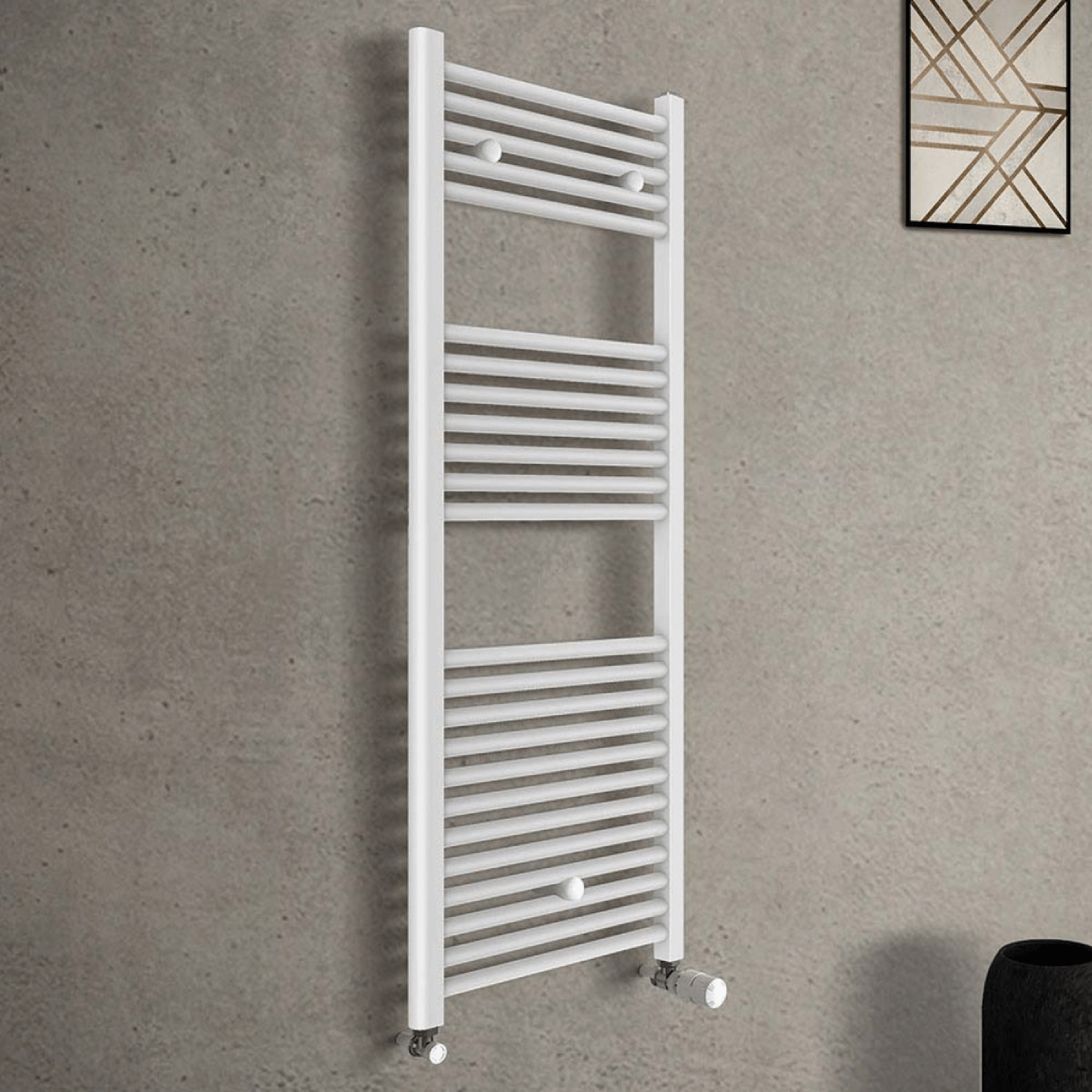 Termoarredo Bagno Dritto 120x45 Interasse 40 Cm Feridras Bianco