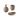 Set 3 Accessori D'Appoggio Gedy "Idra" Beige