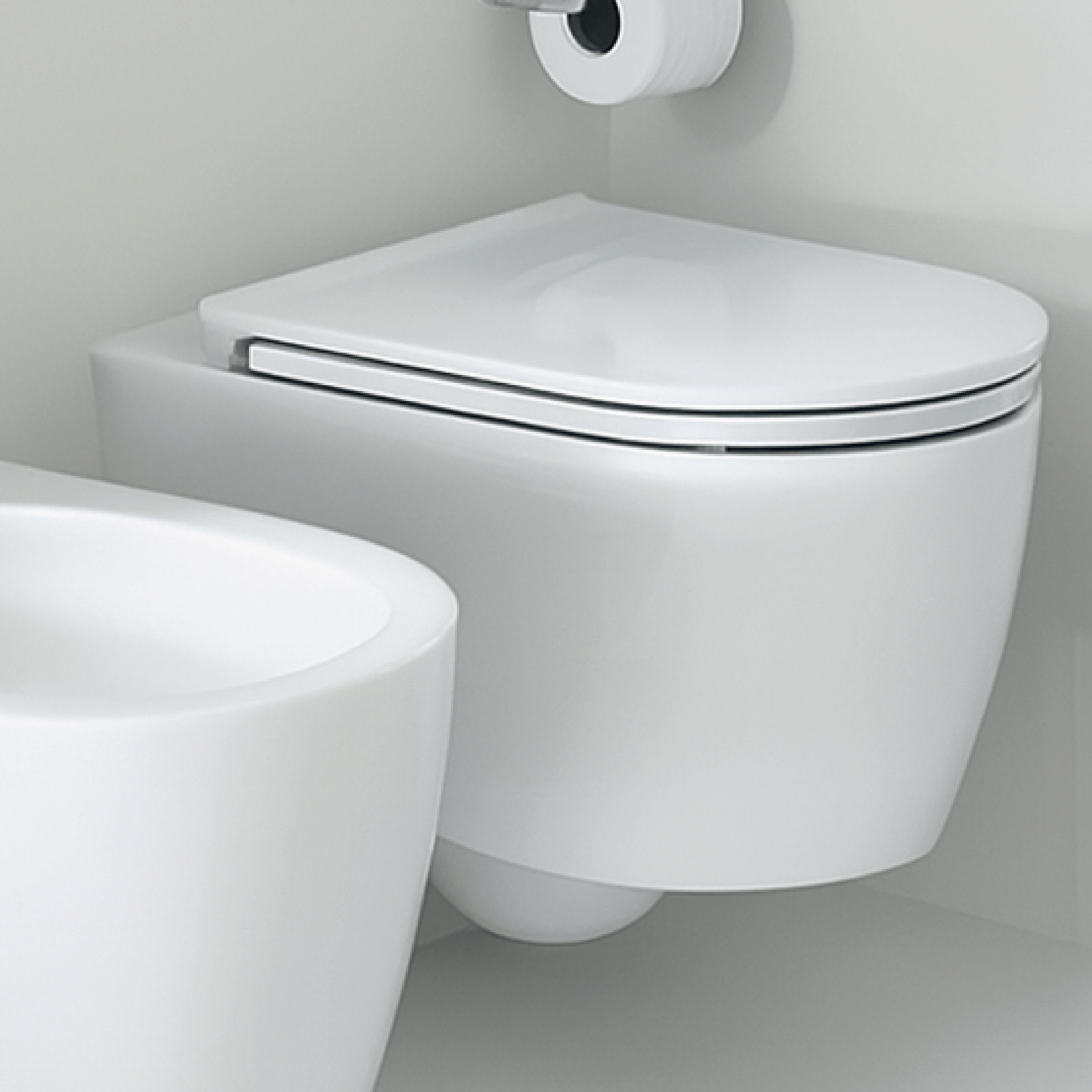 Wc Sospeso Senza Brida Ceramica Cielo "Smile 53" Bianco Lucido